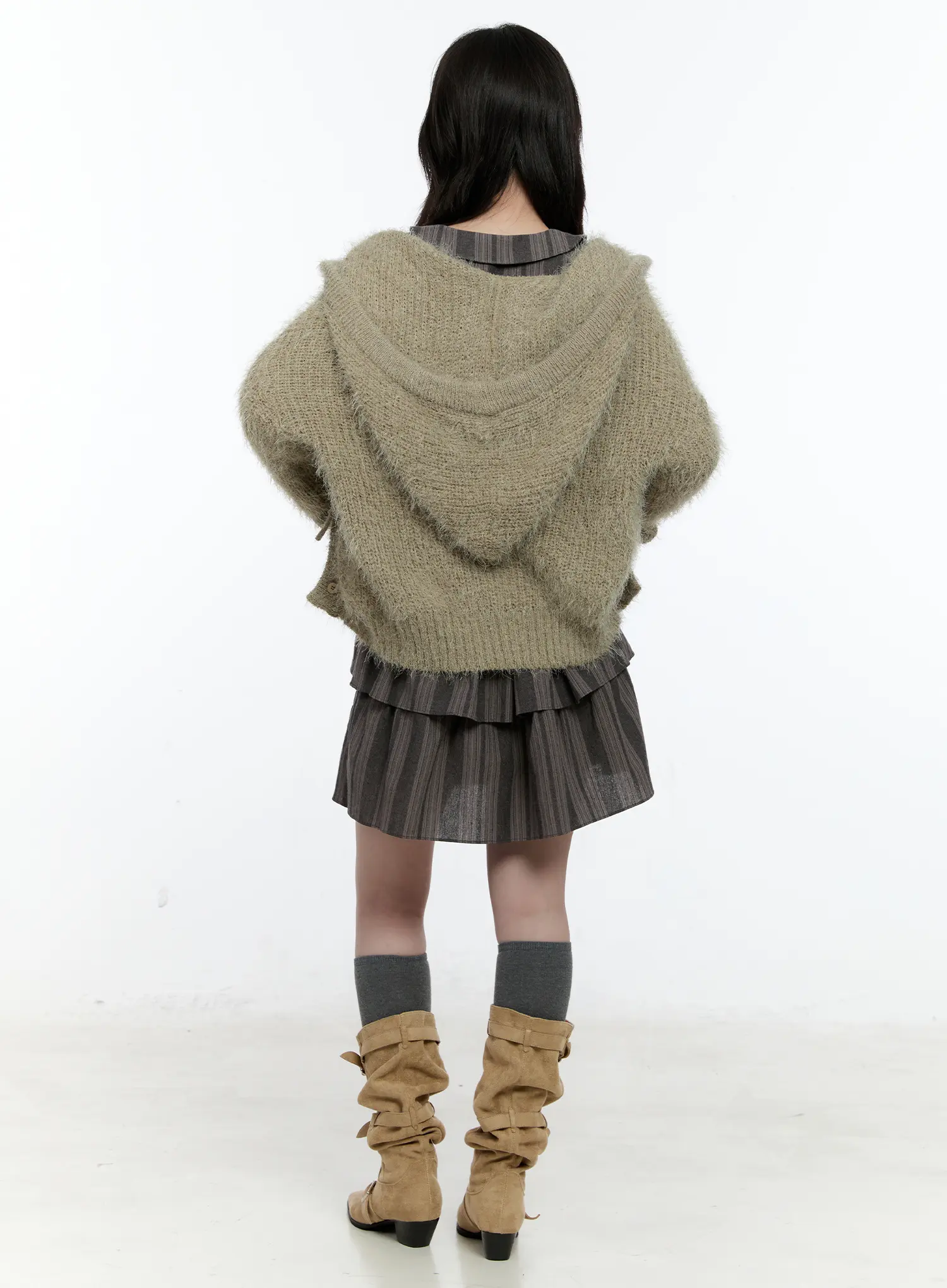 Cozy Knit Hooded Cardigan CN517 - Image 5