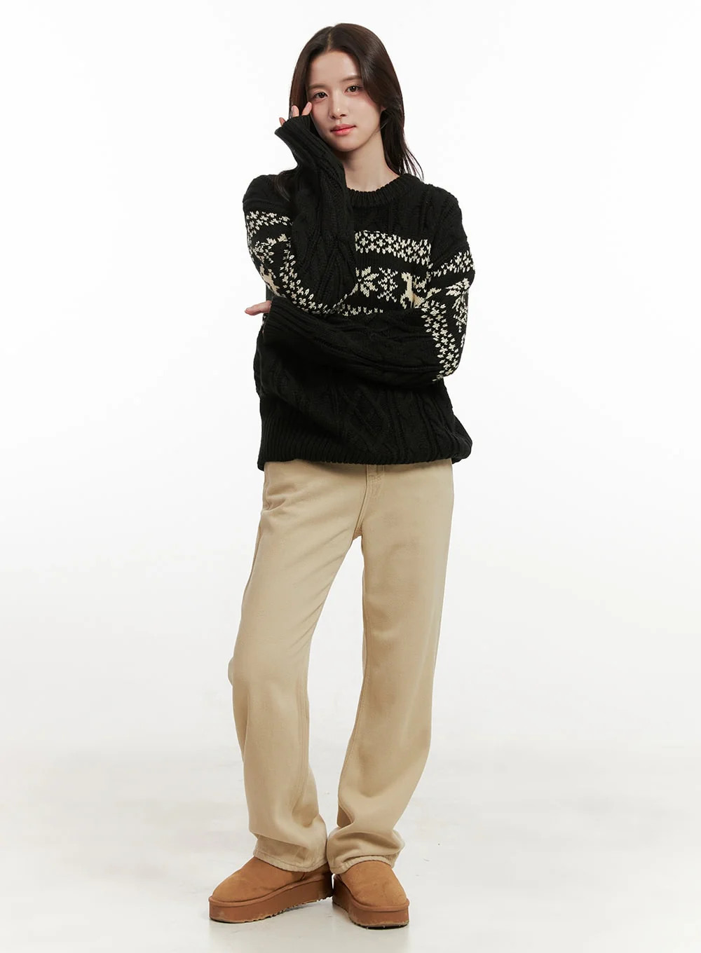 Cozy Nordic Round Neck Sweater ON429 - Image 4
