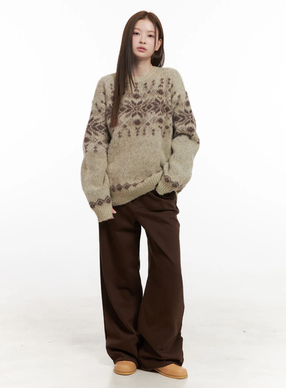 Cozy Wide Leg Cotton Pants OD418 - Image 2