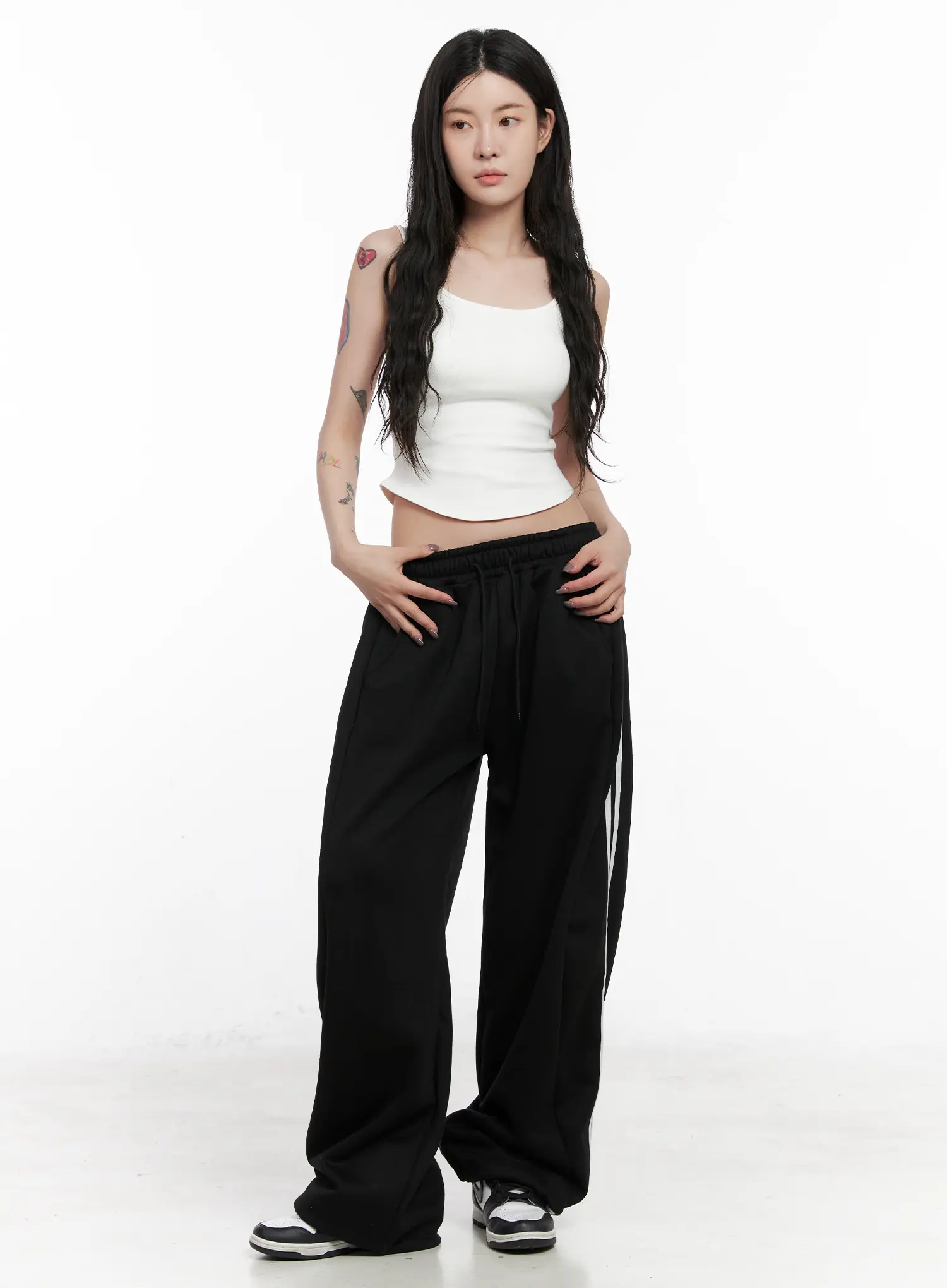 Cozy Wide Leg Track Sweatpants CN512 - Image 3