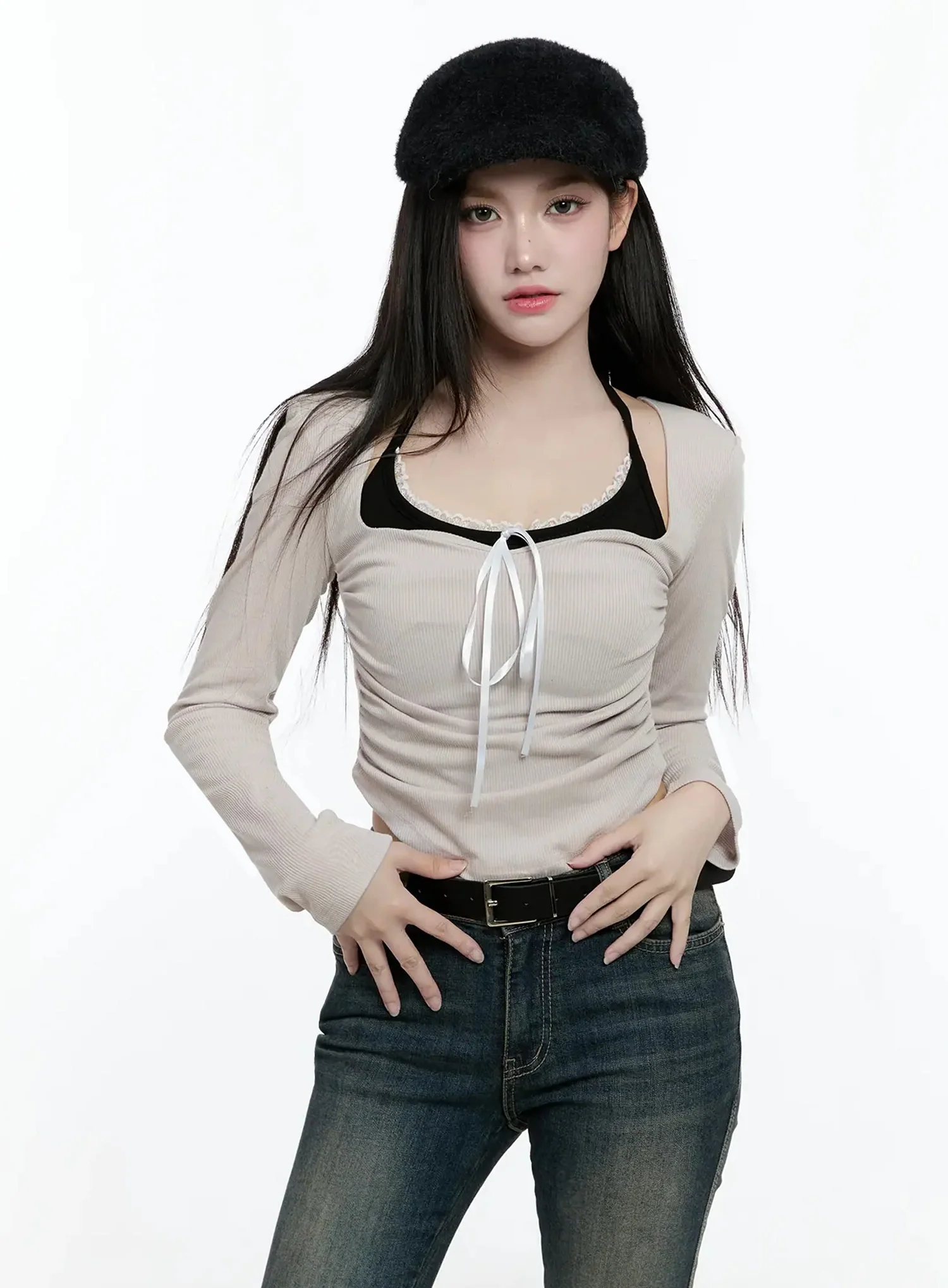 Cozy Woolen Flat Cap IO520 - Image 5