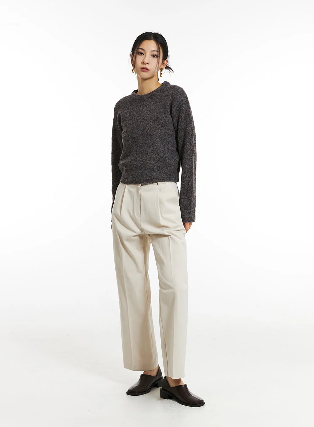 Crew Neck Knit Sweater IN308 - Image 2