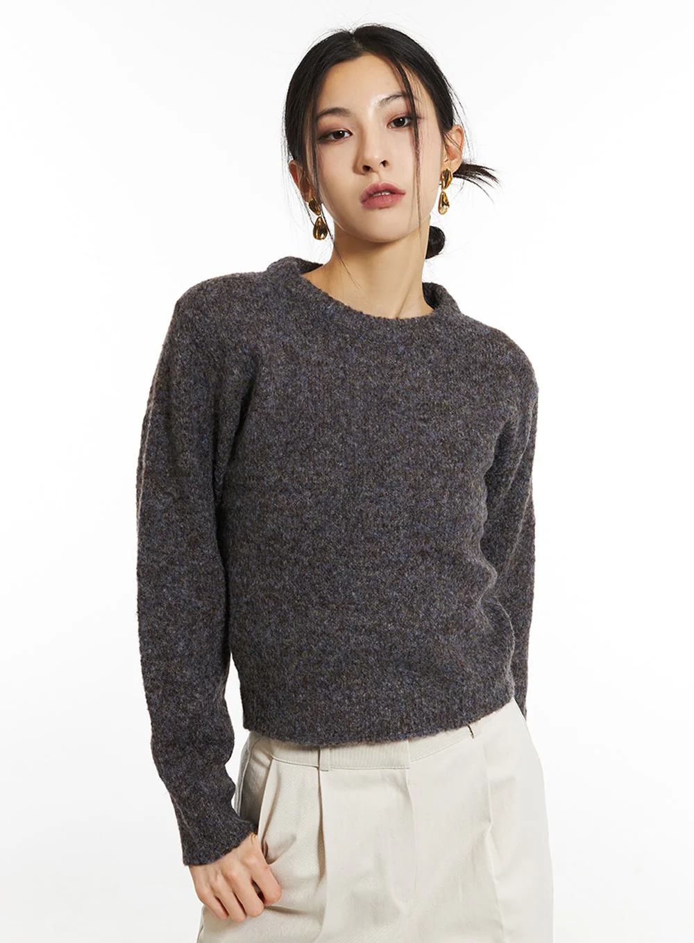 Crew Neck Knit Sweater IN308 - Image 3