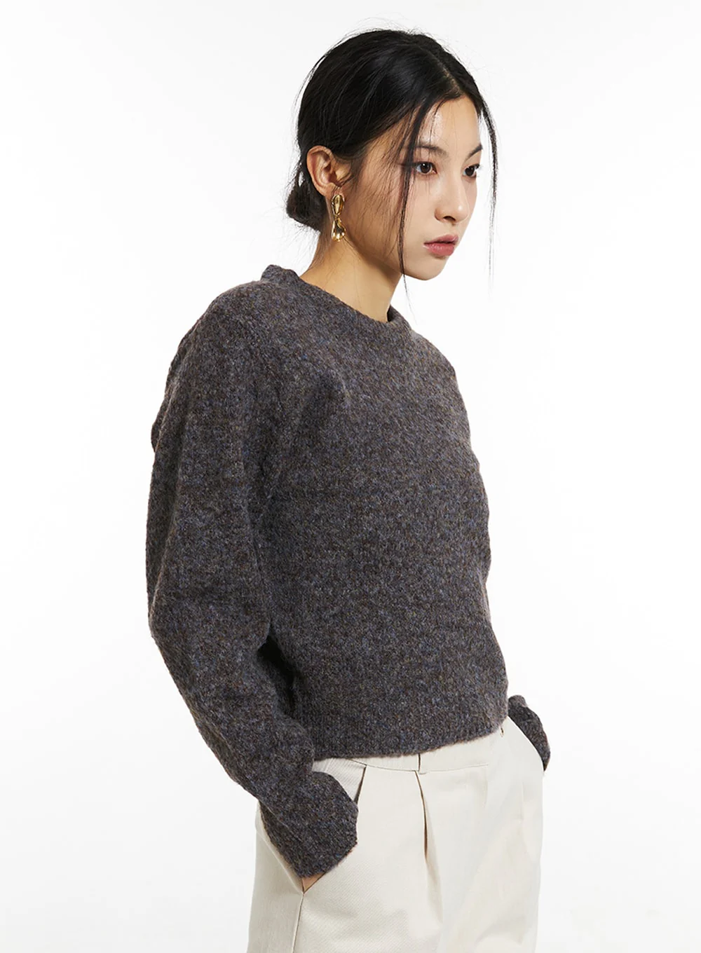 Crew Neck Knit Sweater IN308 - Image 4