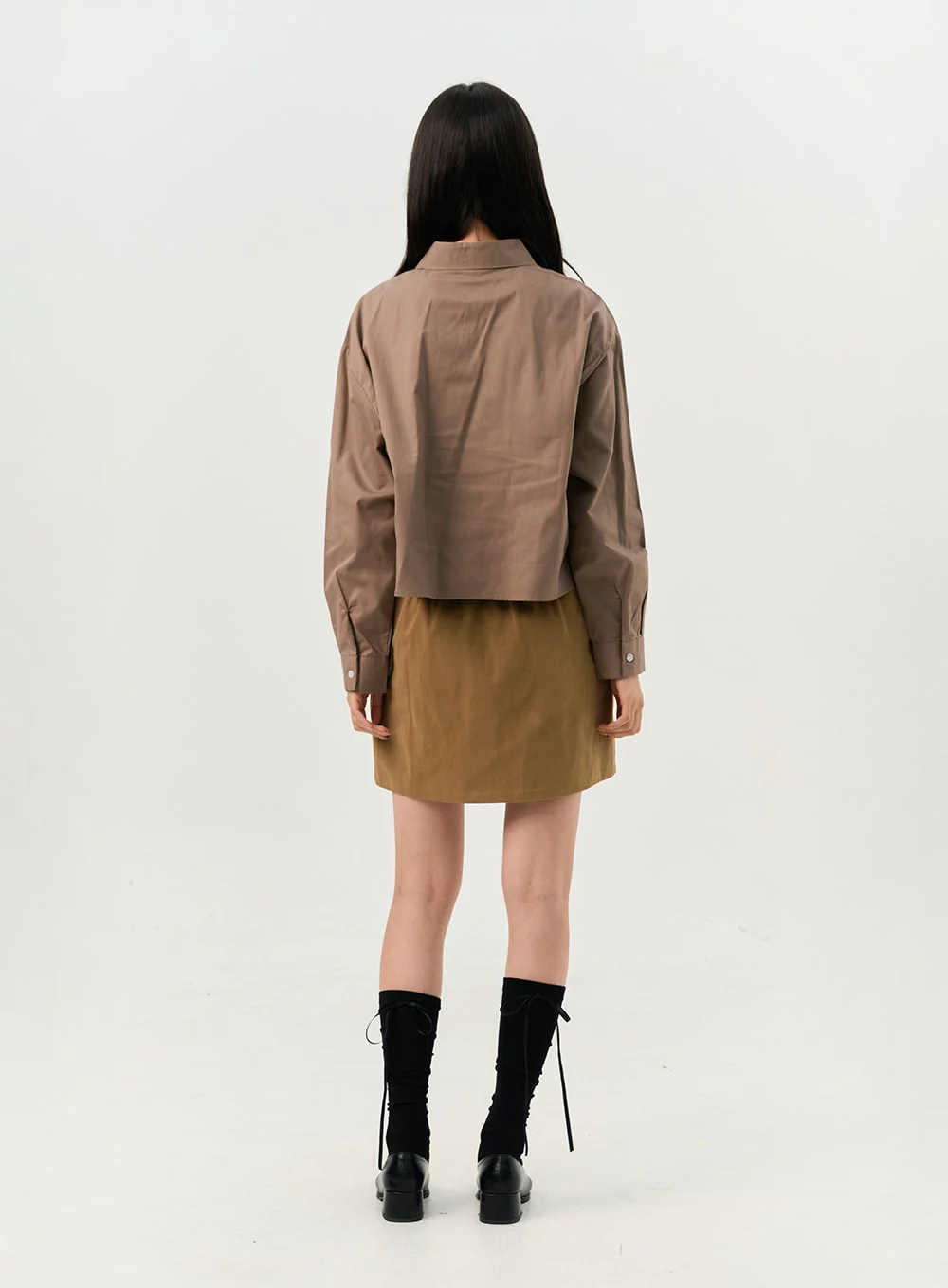 Crop Buttoned Blouse OO325 - Image 6