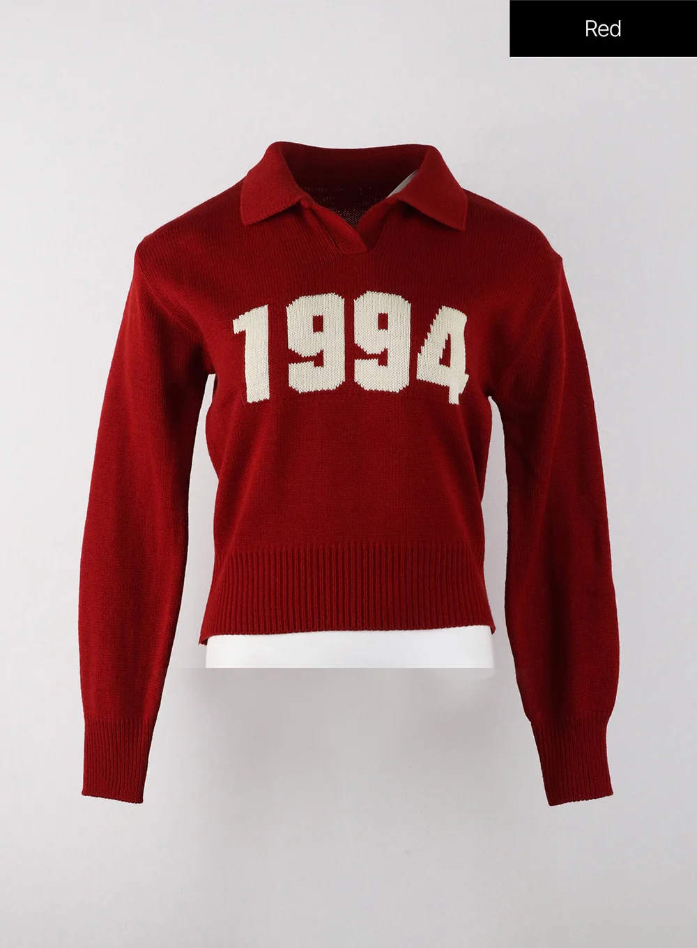 Crop Collar Lettering Sweater OJ404 - Image 7