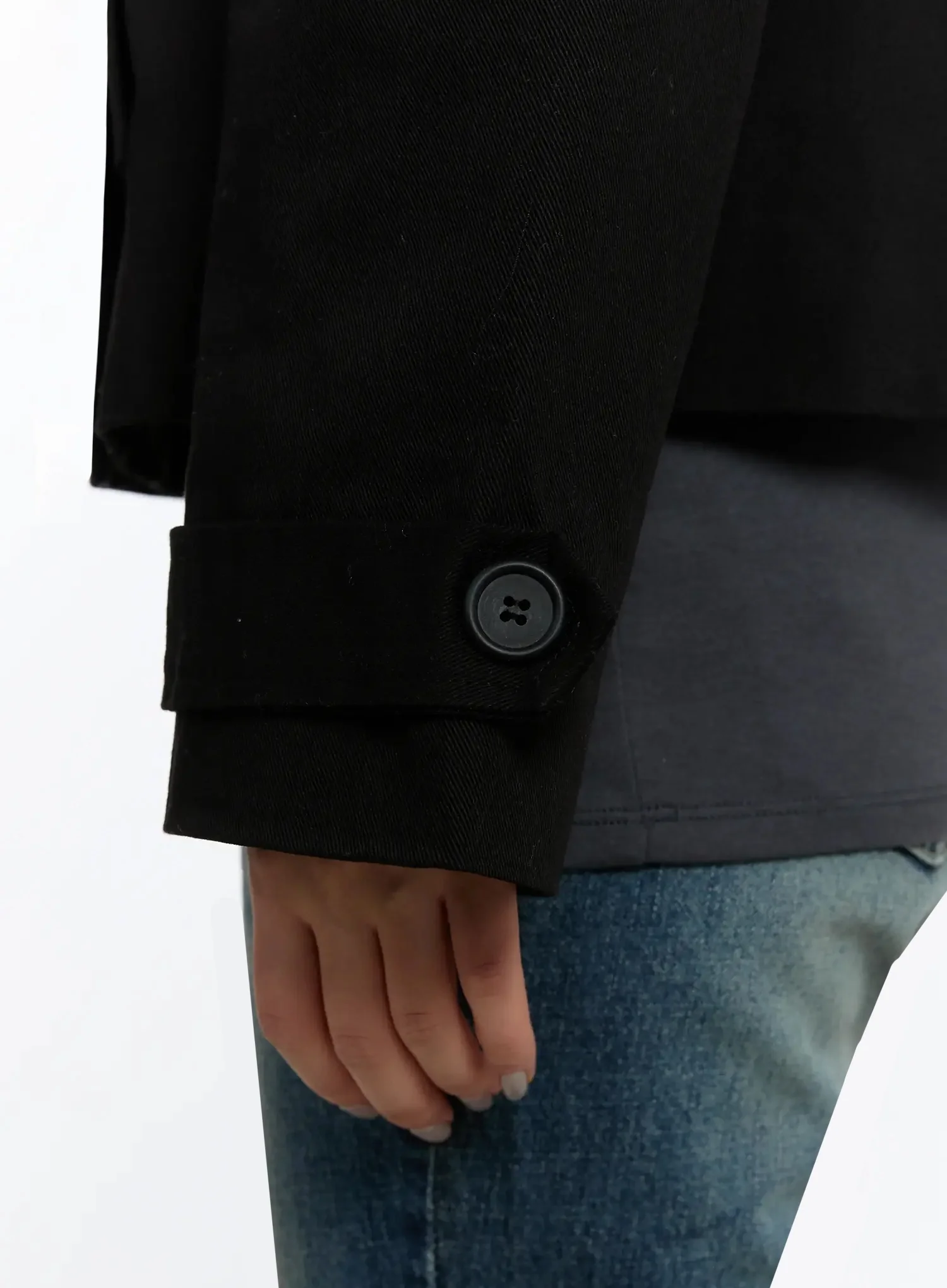 Cropped Double High-Neck French Jacket IM509 - Image 9