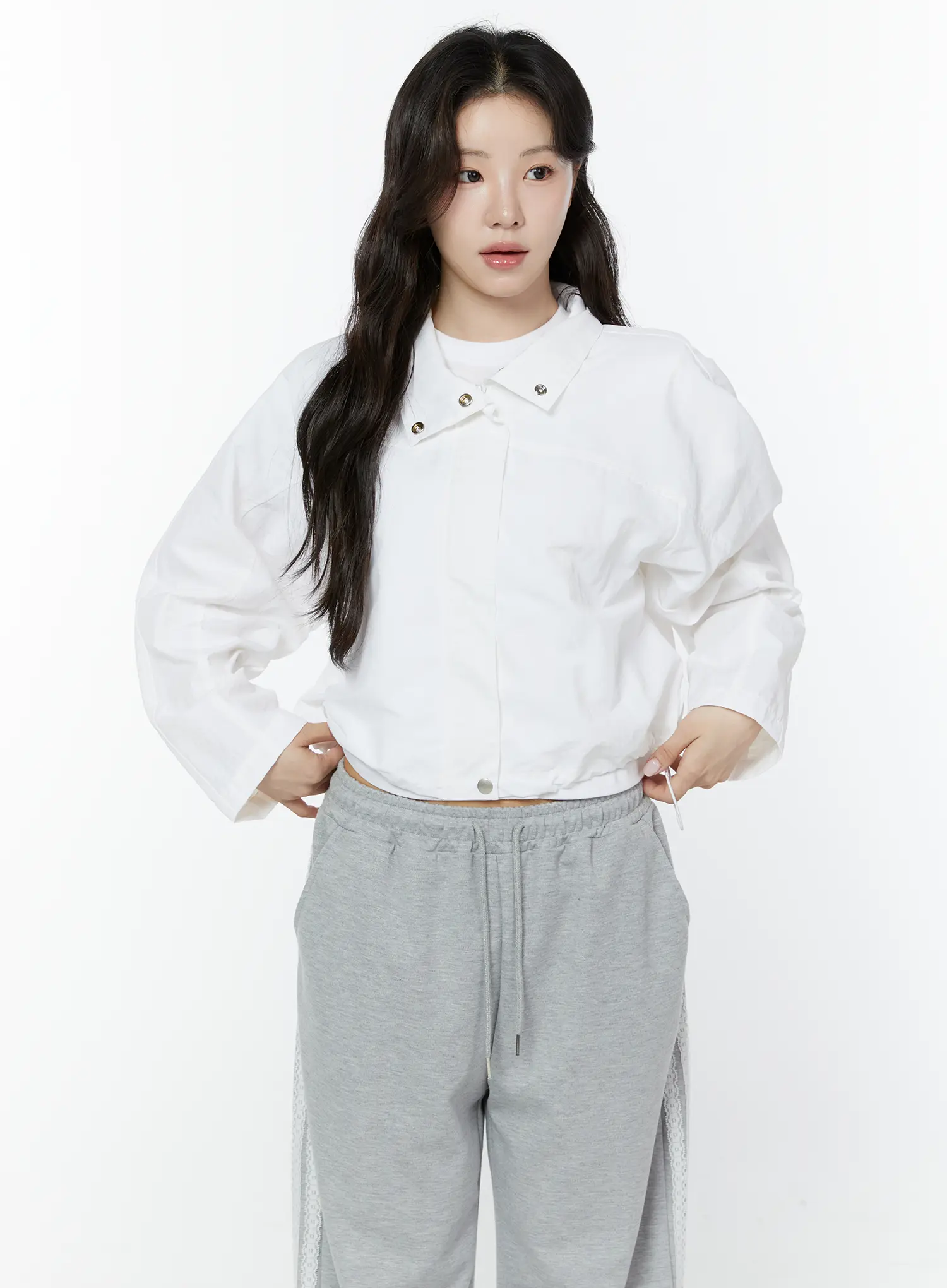 Cropped Windbreaker Jacket IY507 - Image 12