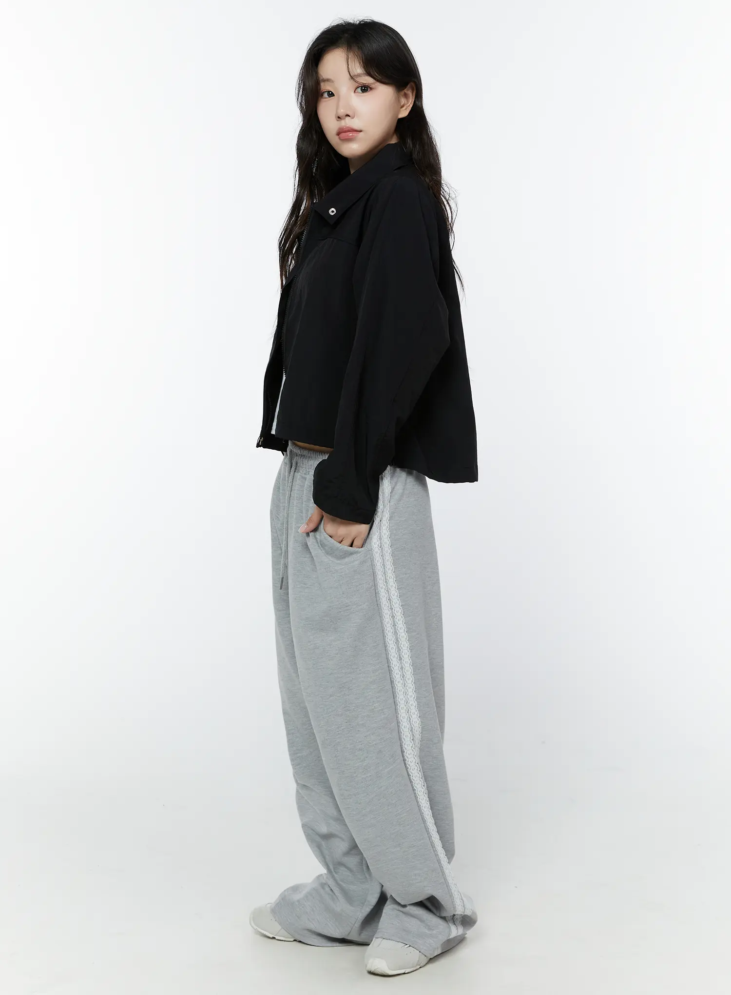 Cropped Windbreaker Jacket IY507 - Image 8