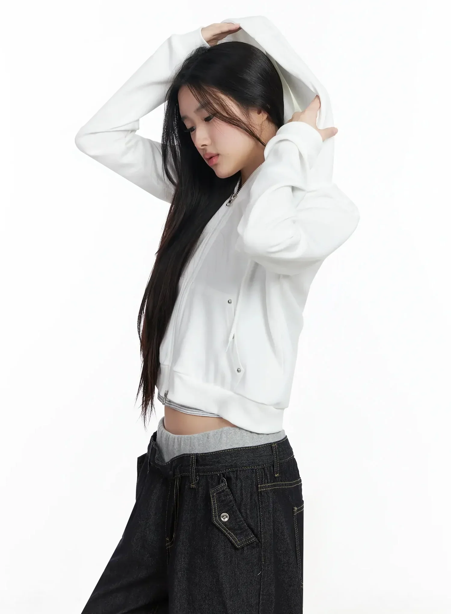 Cross Graphic Zip-Up Hoodie IM506 - Image 8