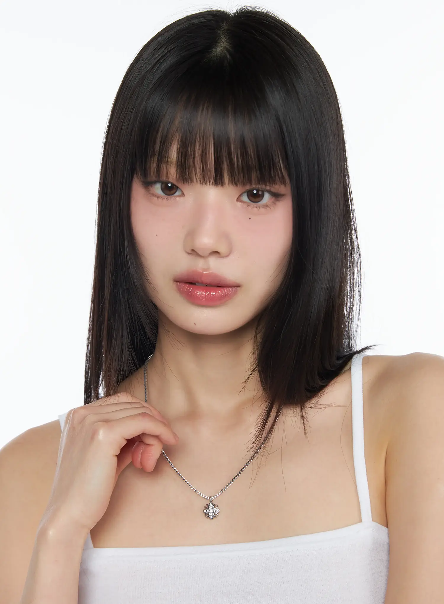Crystal Cross Necklace IY520 - Image 2