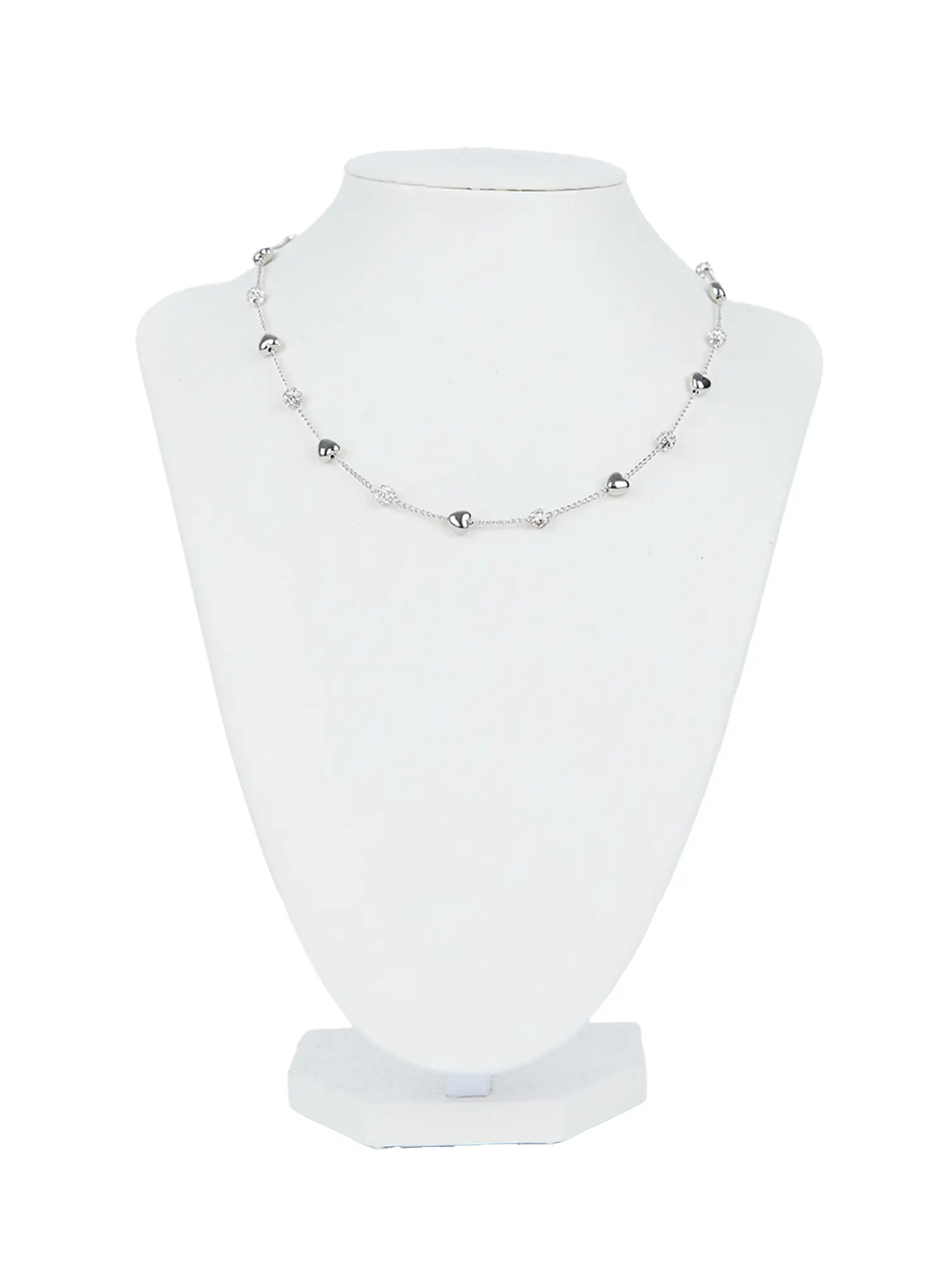 Cubic Heart Chain Necklace CG501 - Image 4