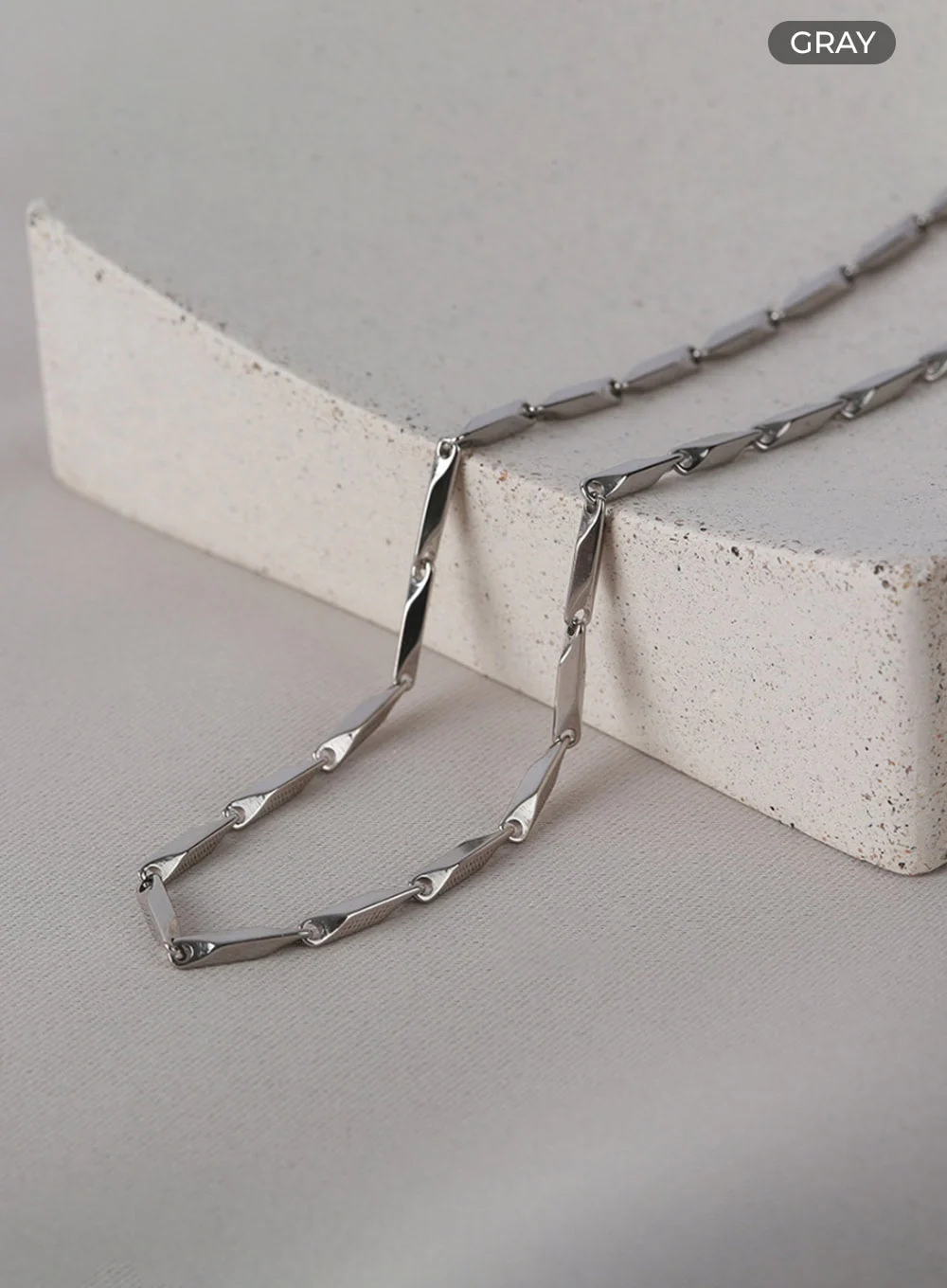 Cut Chain Bold Necklace IL403 - Image 4