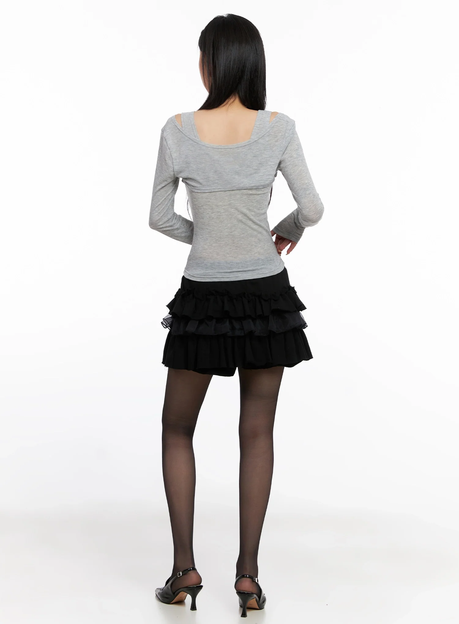 Cut Out Long Sleeve Top IS508 - Image 8