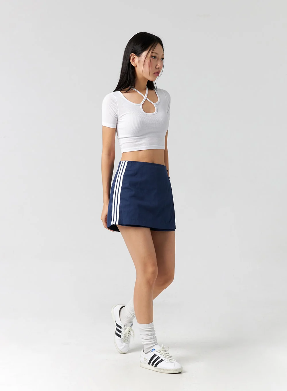 Cut Out Ribbed Tee CG302 - Image 10
