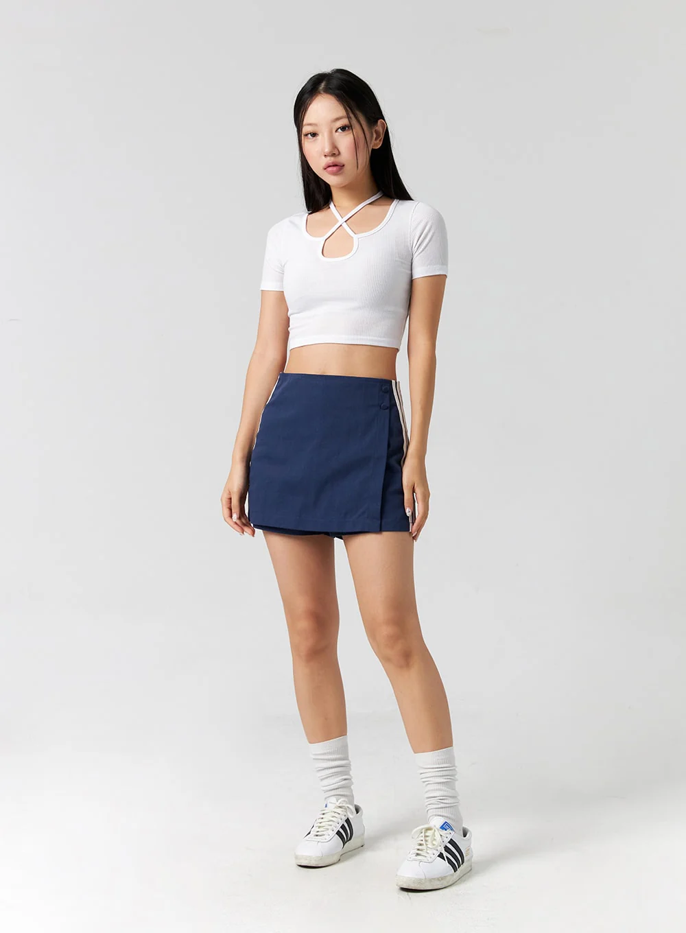 Cut Out Ribbed Tee CG302 - Image 7