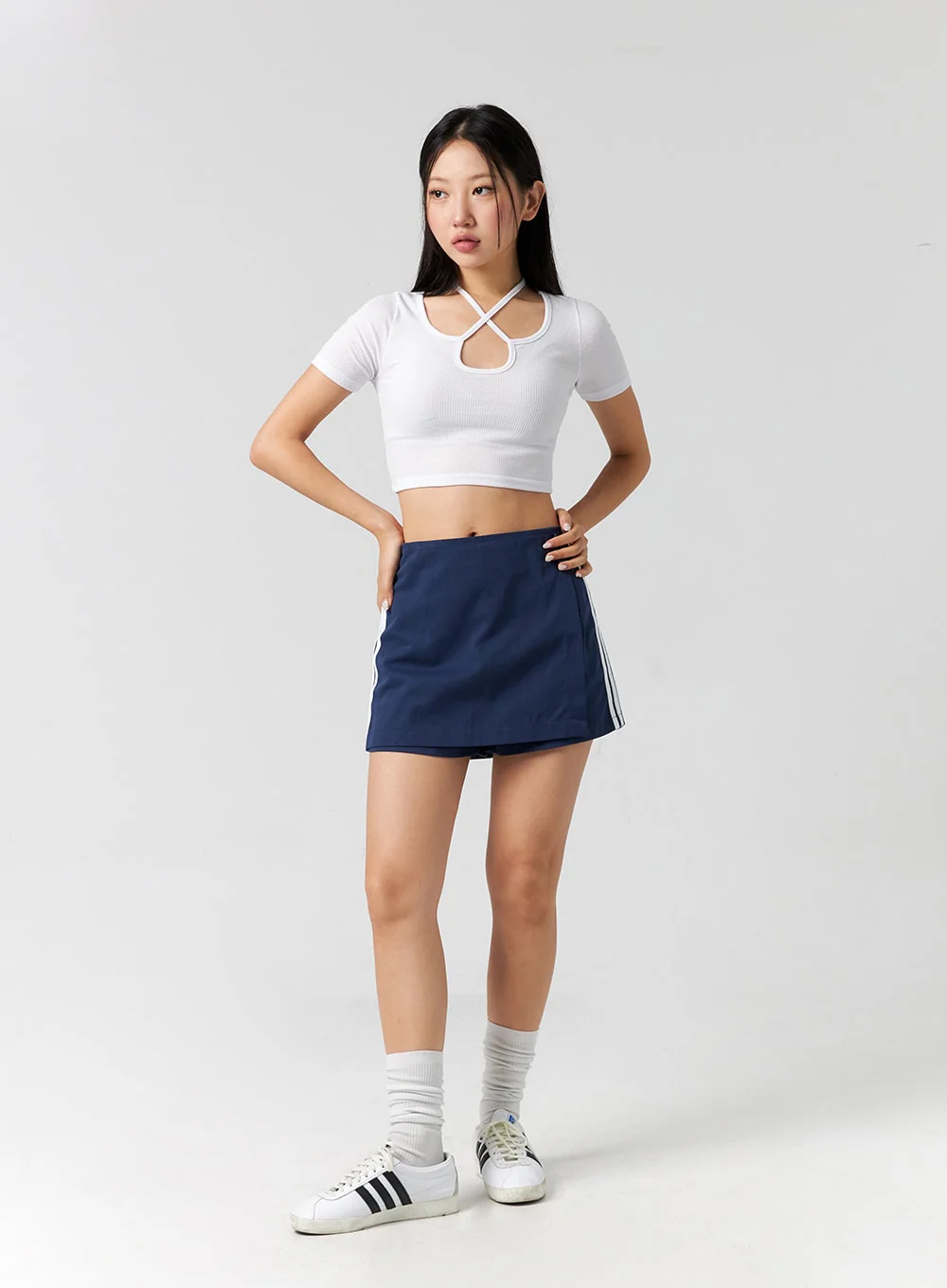 Cut Out Ribbed Tee CG302 - Image 8