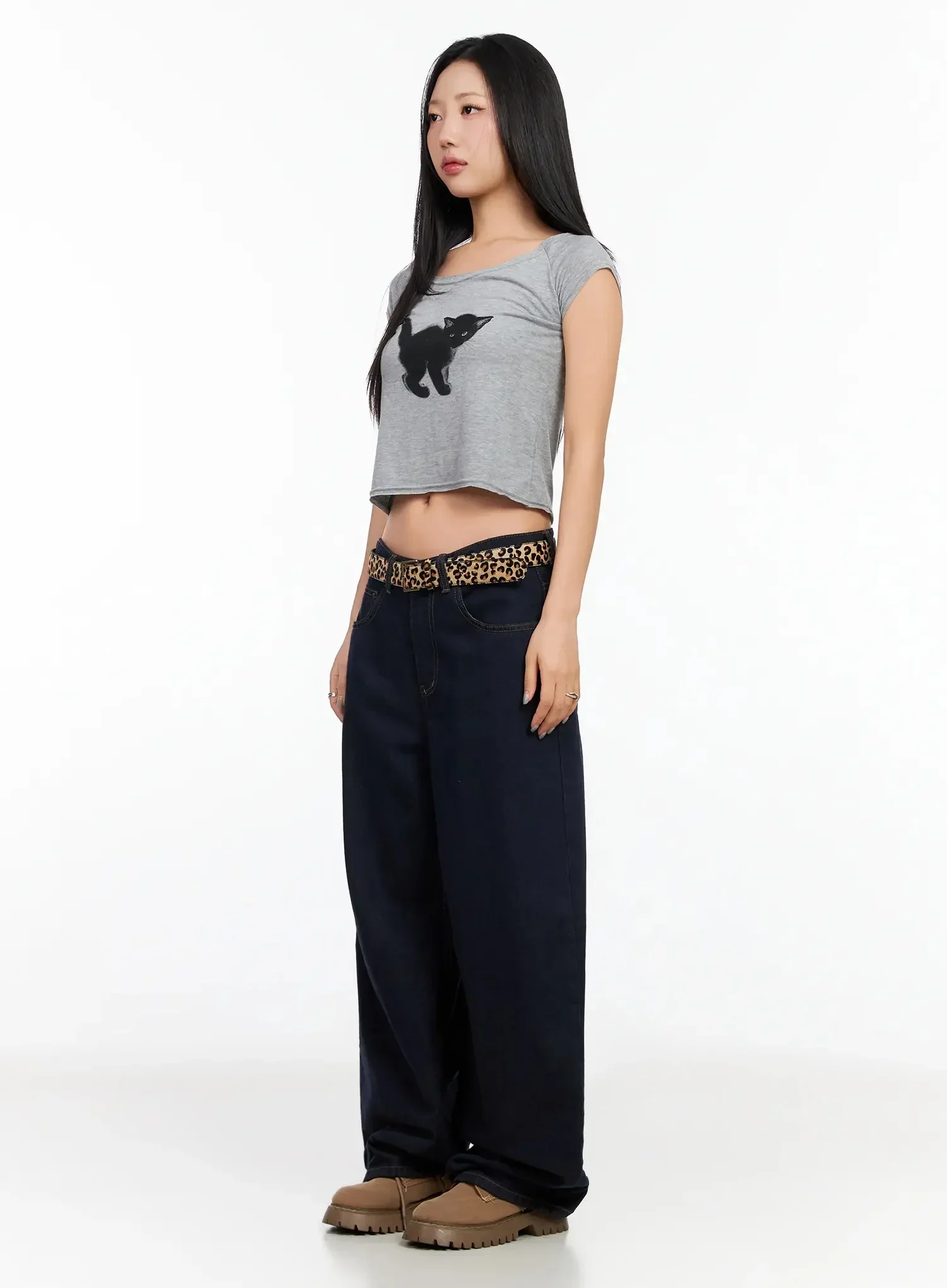 Cute Graphic Boat Neck T-Shirt CA513 - Image 9