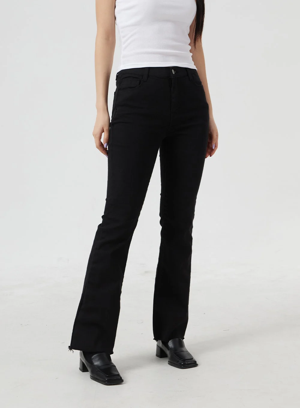Cutting Hem Bootcut Pants BM304 - Image 2