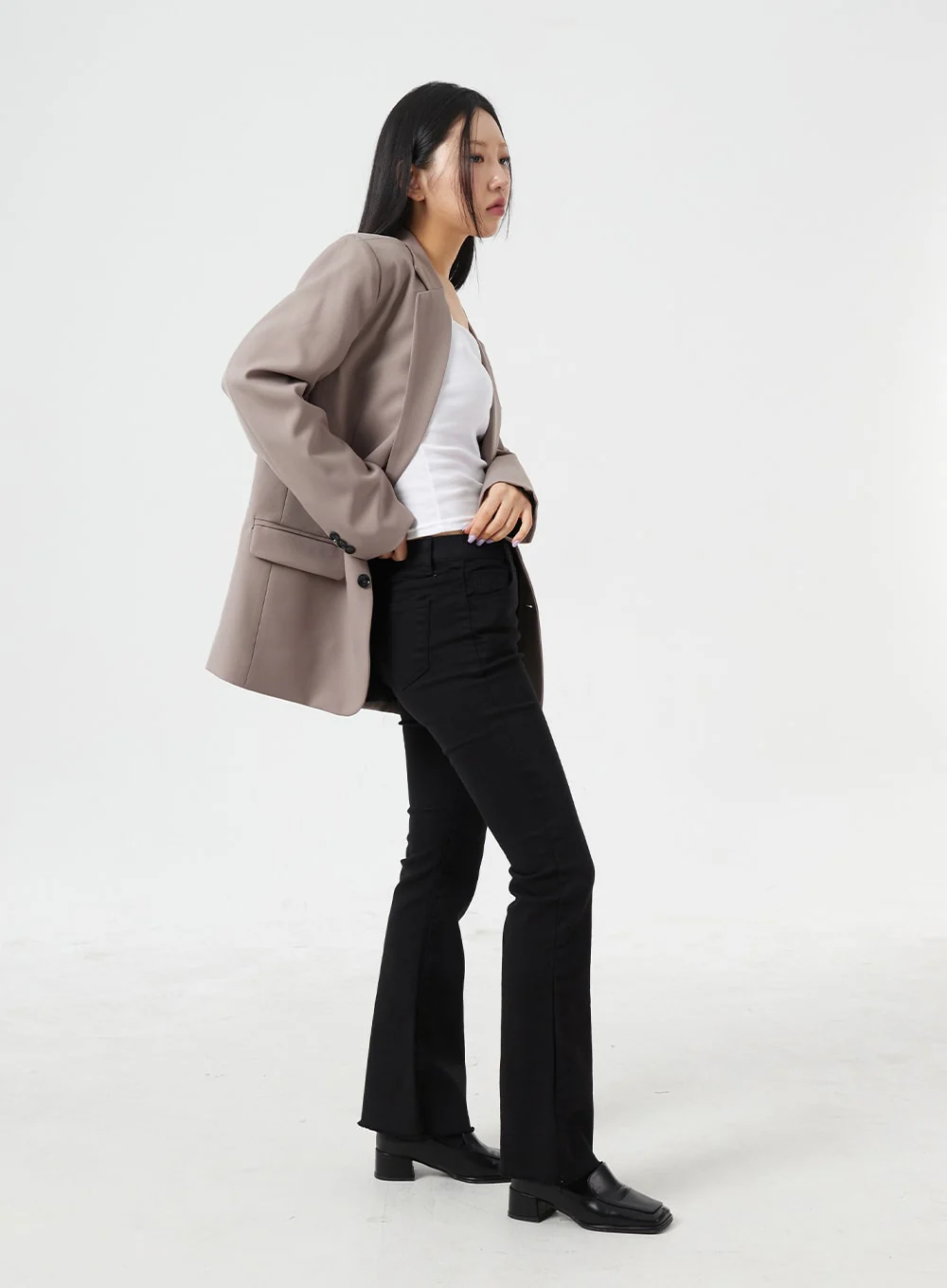 Cutting Hem Bootcut Pants BM304 - Image 4