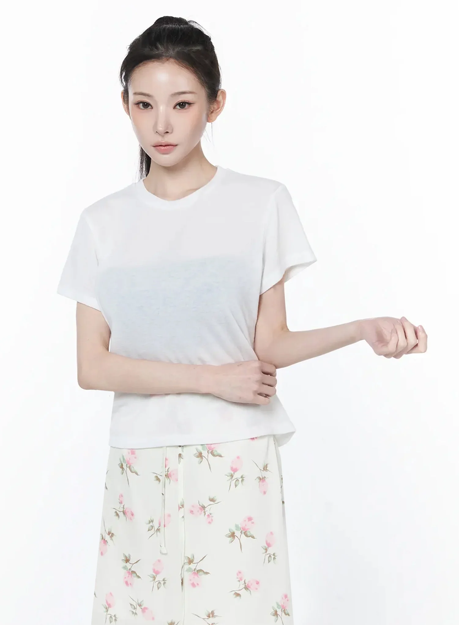 Daily Sheer Short Sleeve Top IY515 - Image 5