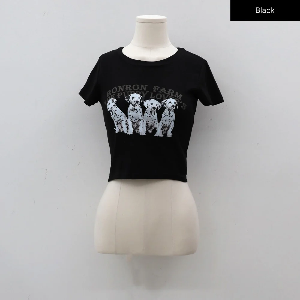 Dalmation Crop T-Shirt CY17 - Image 16