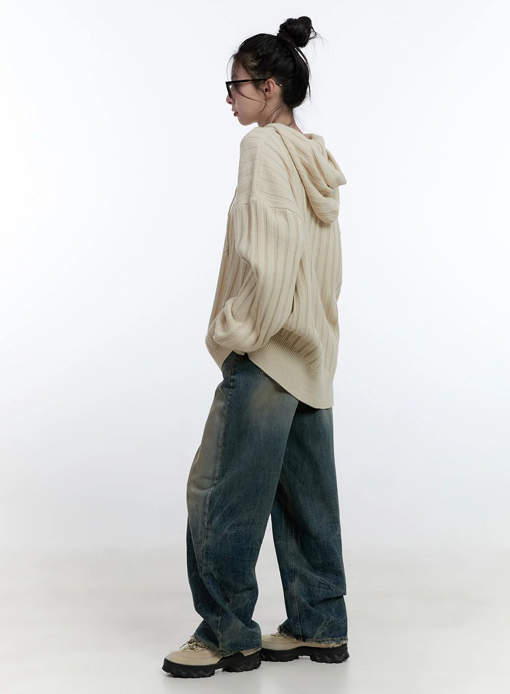 Danielle Vintage Washed Baggy Jeans CJ522 - Image 4