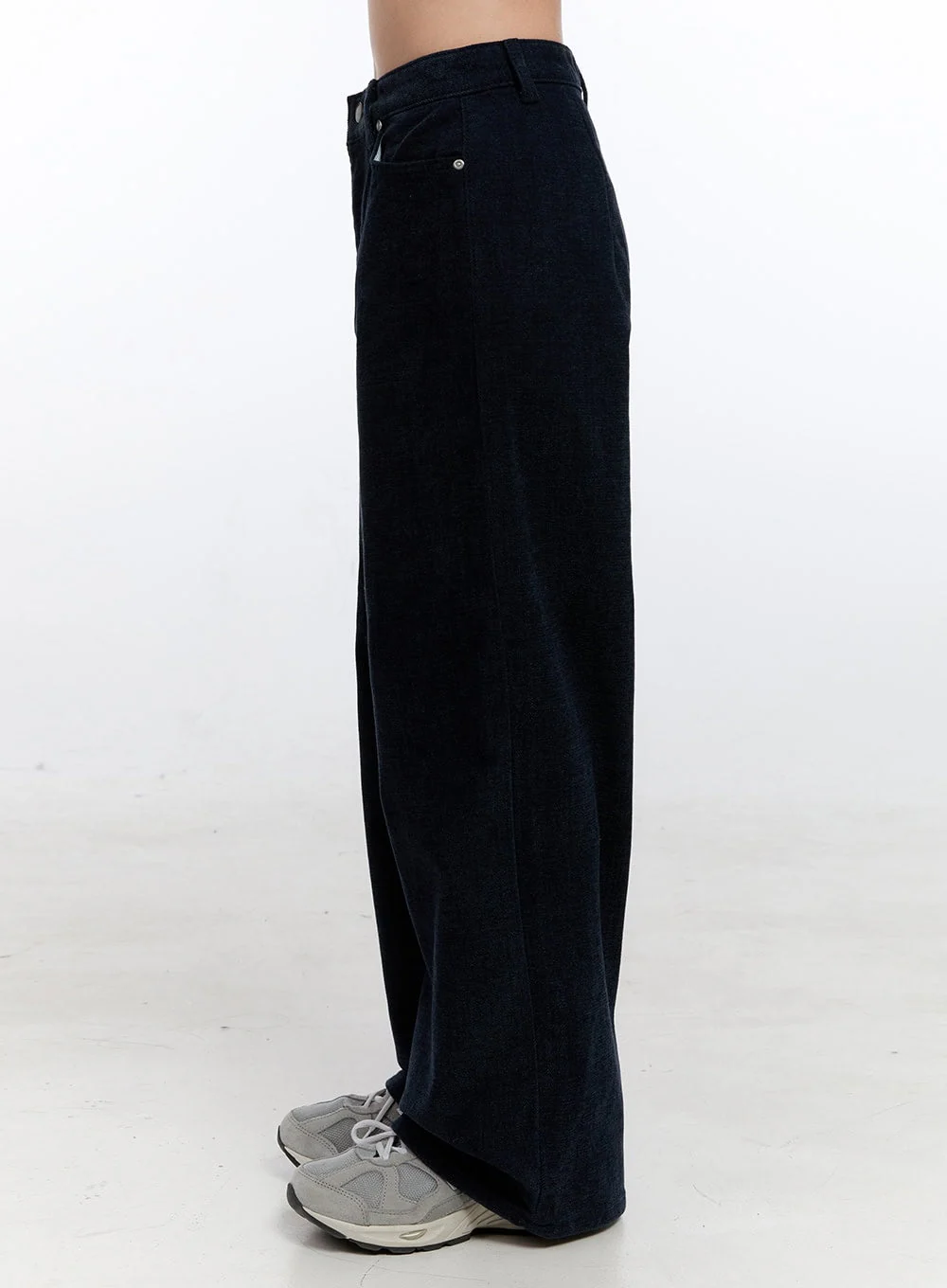 Dark Blue Relaxed-Fit Wide Leg Pants ON418 - Image 5