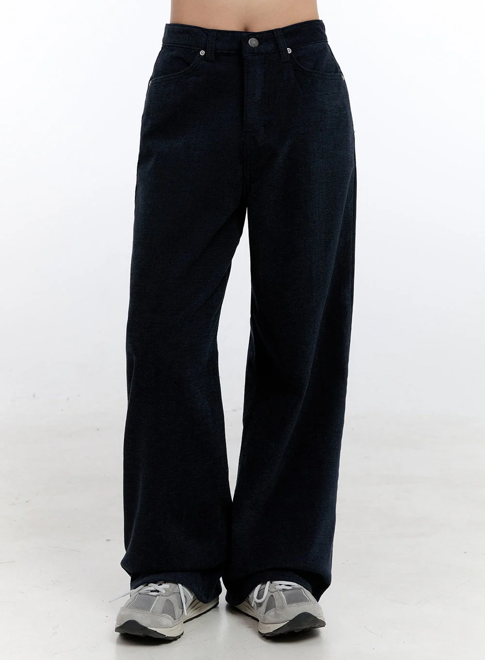Dark Blue Relaxed-Fit Wide Leg Pants ON418 - Image 8