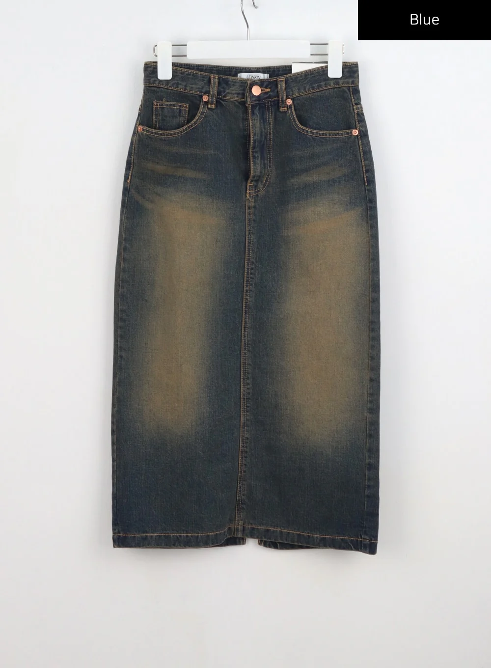 Dark Wash Denim Maxi Skirt CY325 - Image 14