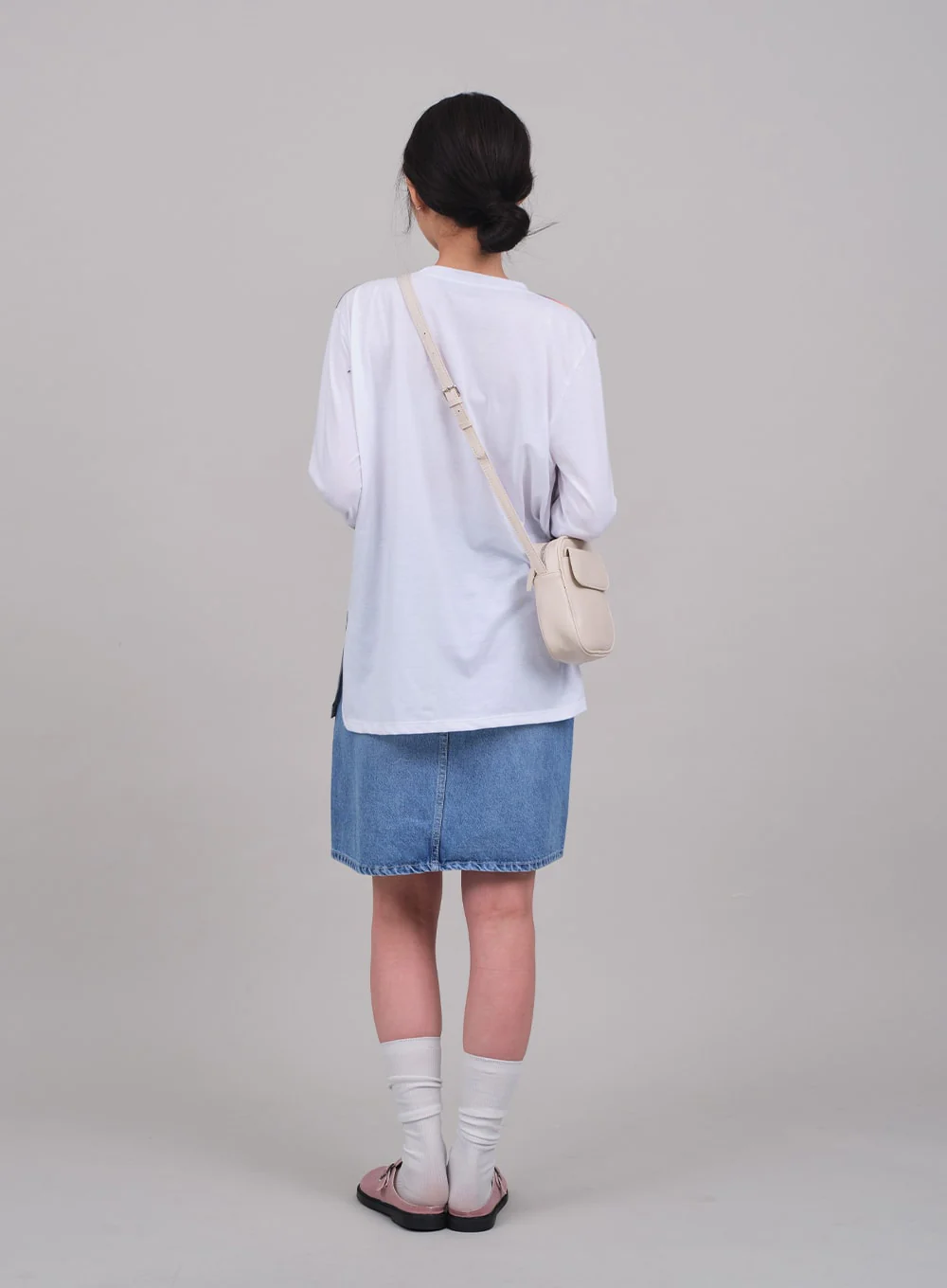 Denim Knee Length Skirt C2701 - Image 13