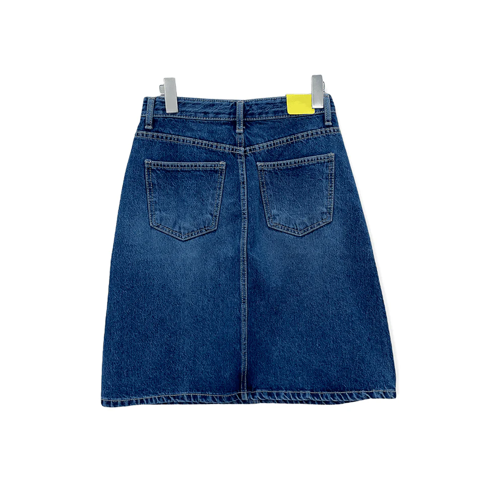 Denim Knee Length Skirt C2701 - Image 18
