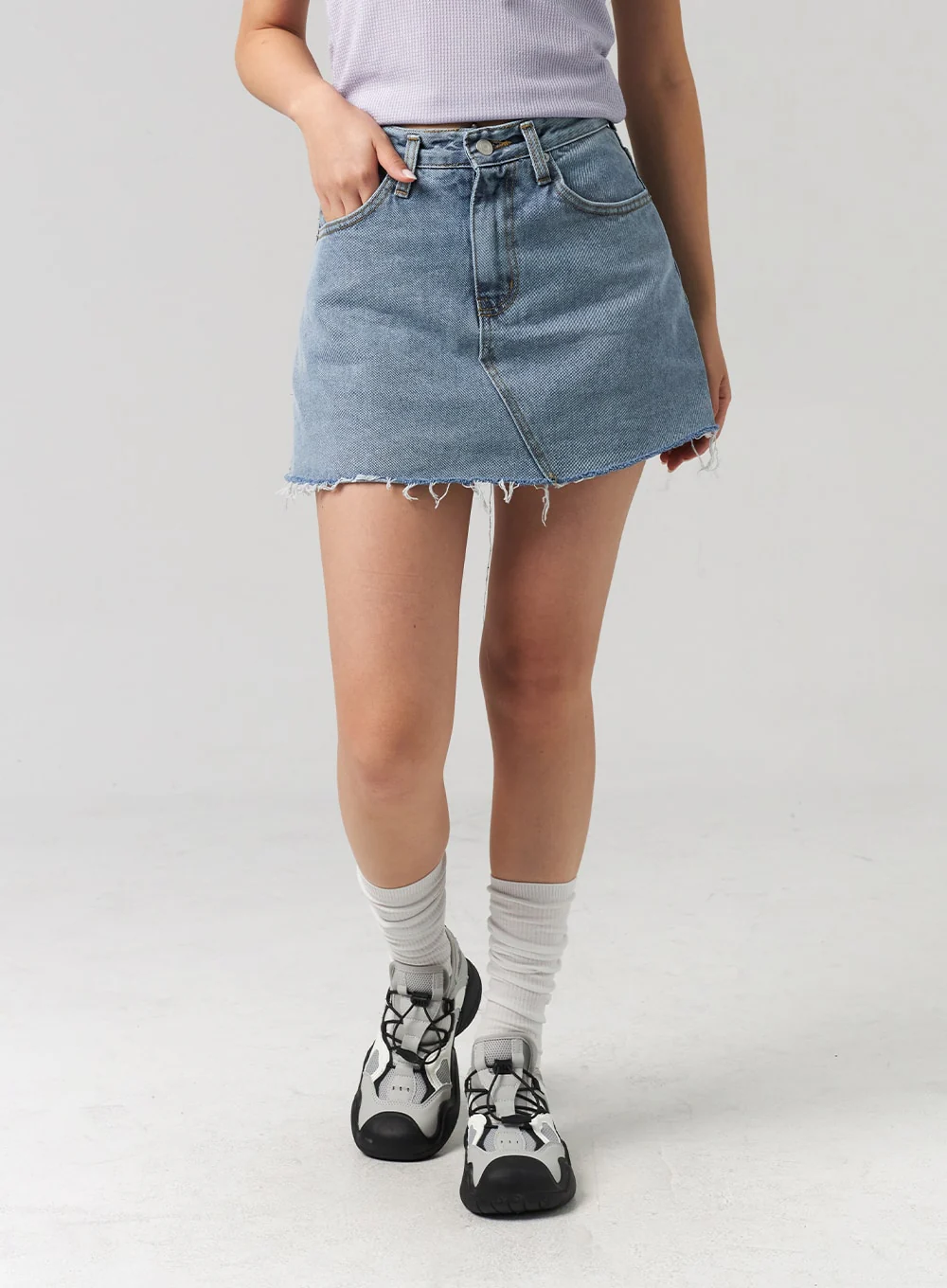 Denim Mini Skirt CL305 - Image 5