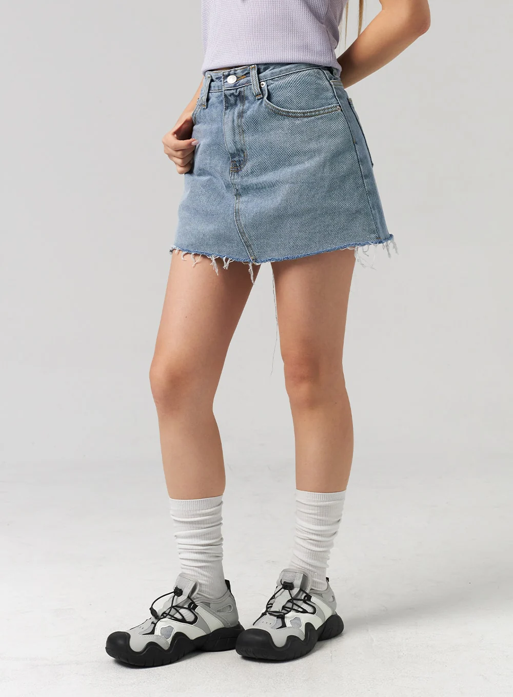 Denim Mini Skirt CL305 - Image 9