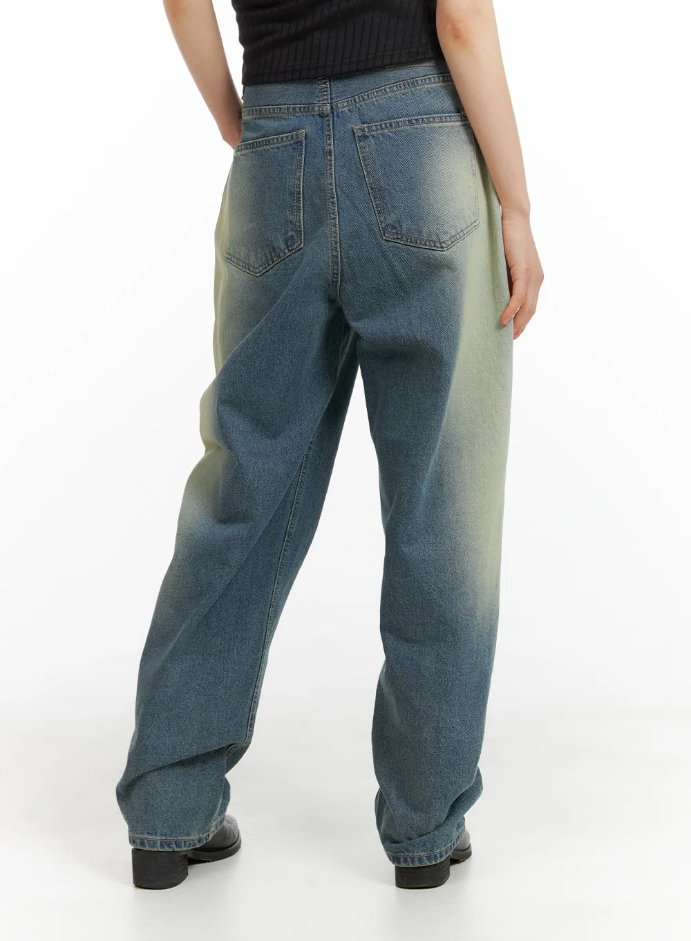 Distressed Baggy Straight Jeans CM413 - Image 6