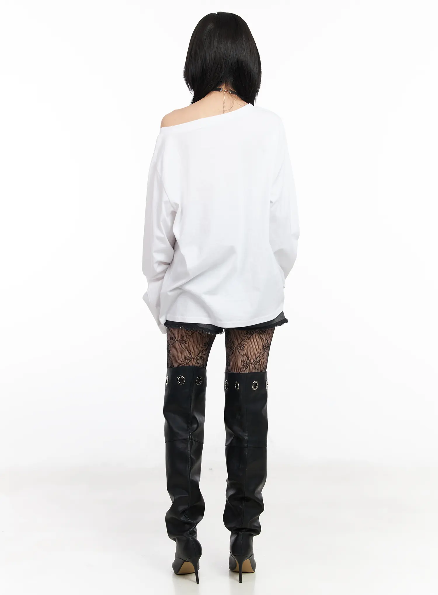 Distressed Hem Denim Shorts CF527 - Image 8