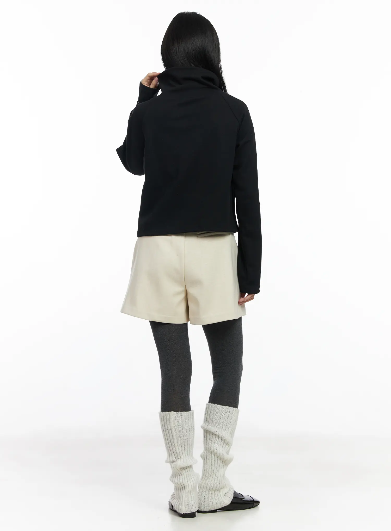 Double-Breasted High Neck Cardigan CJ519 - Image 5