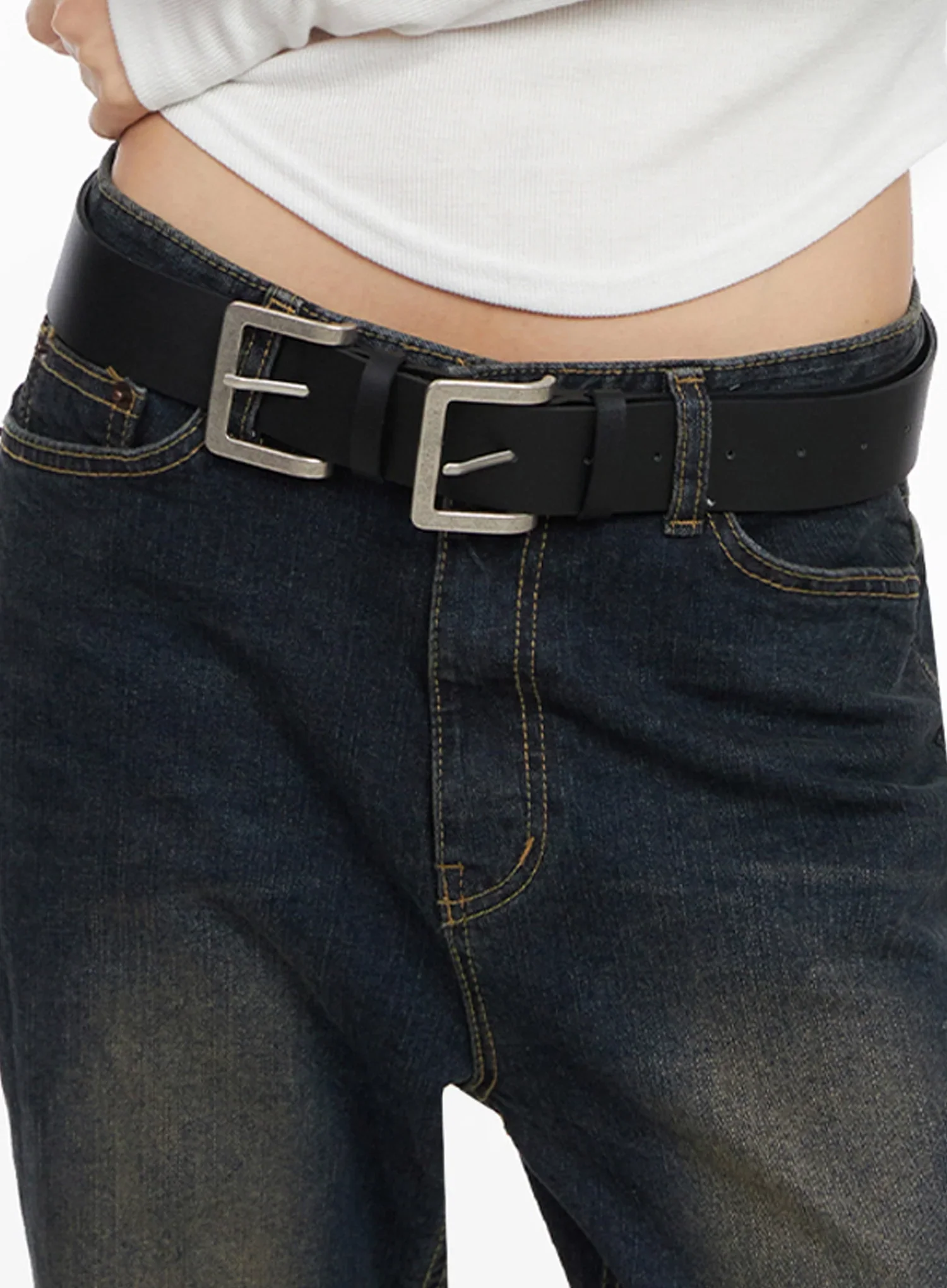 Double Square Buckle Belt IN503