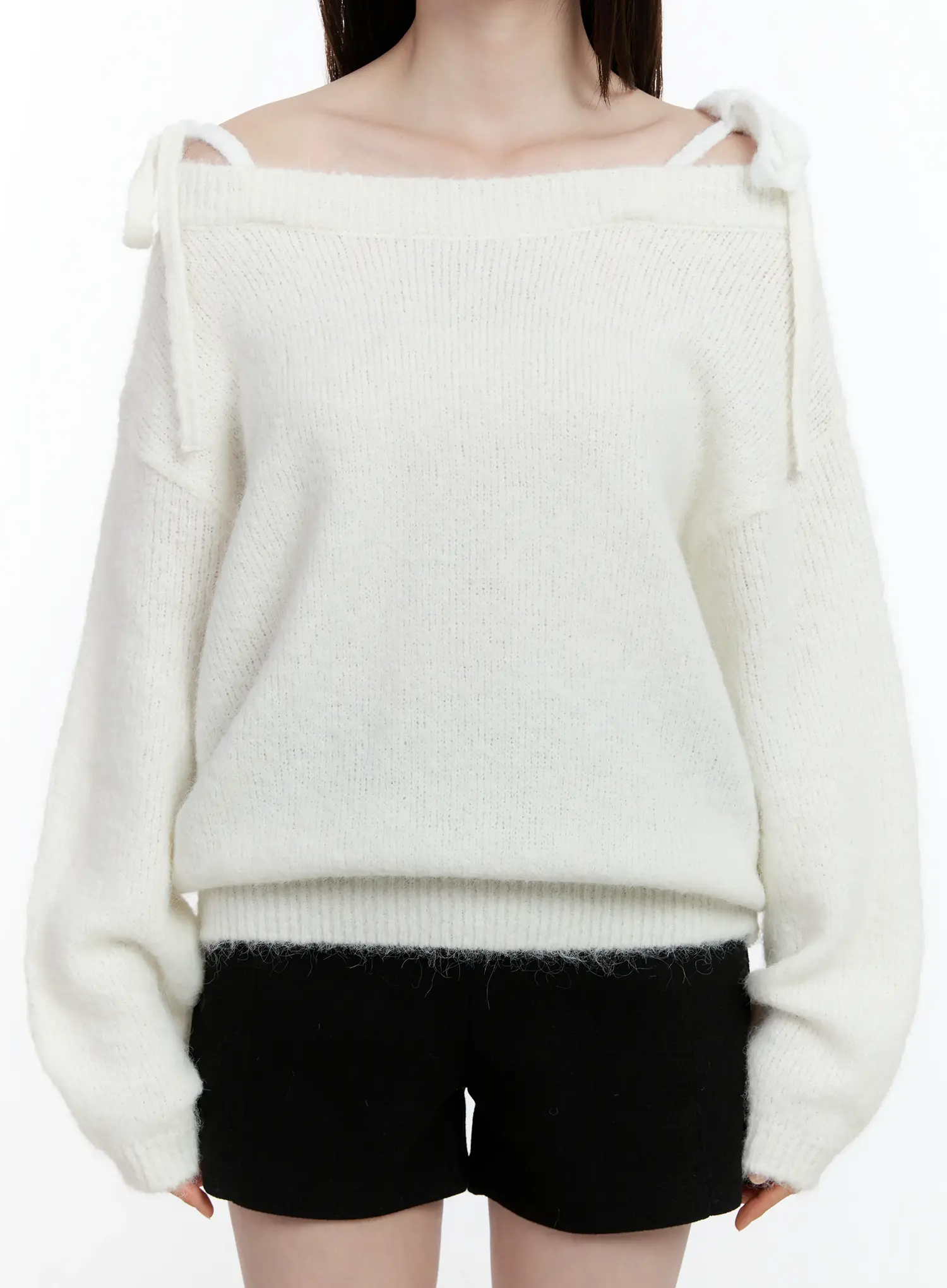 Double Strap Off-Shoulder Knit Top ID510 - Image 8