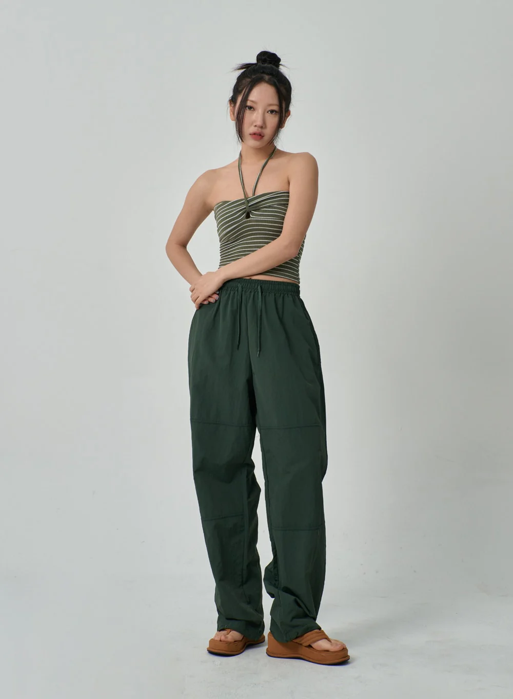 Drawstring Baggy Track Pants IF309 - Image 8
