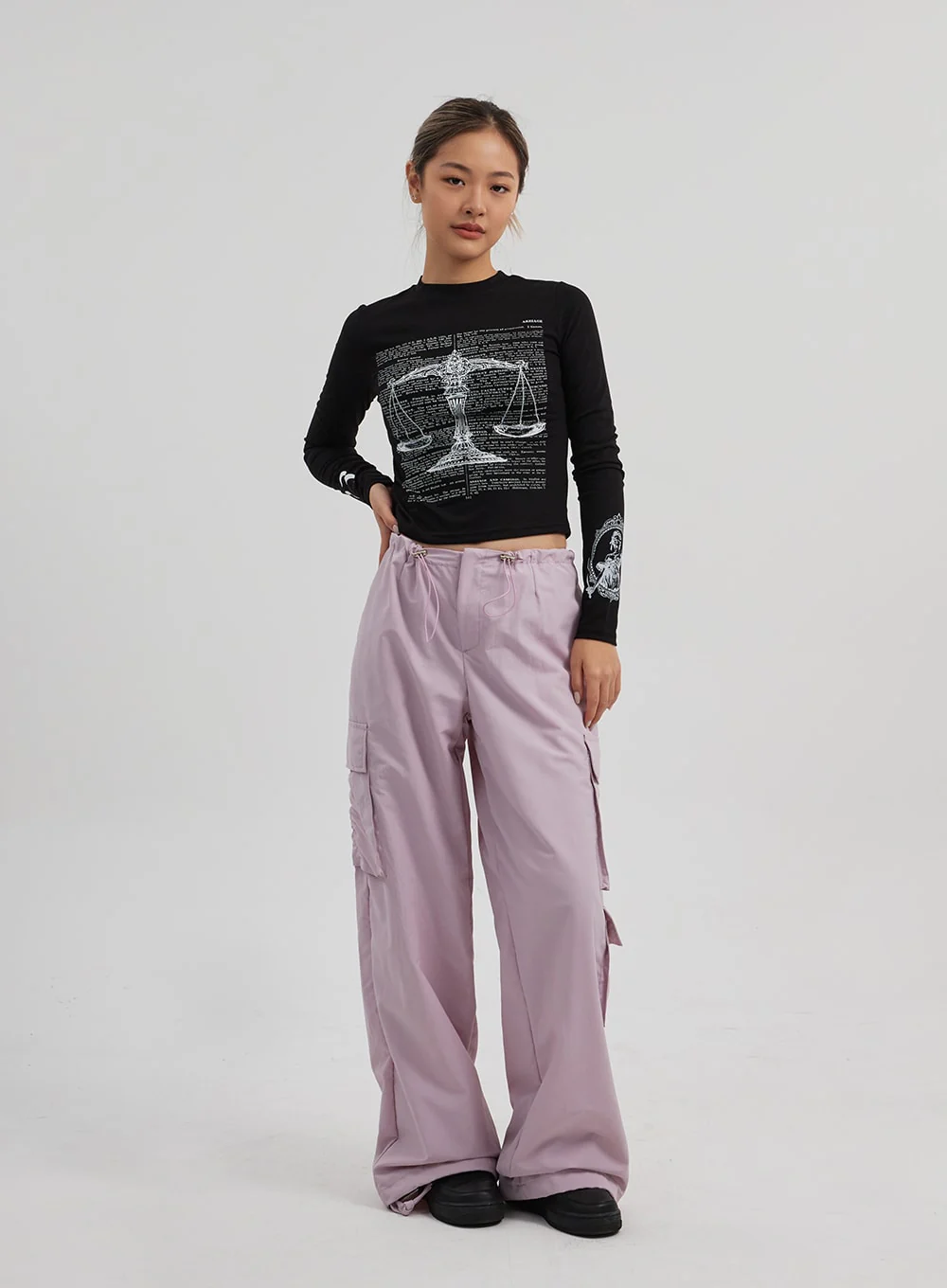 Drawstring Cargo Baggy Pants CF313 - Image 11