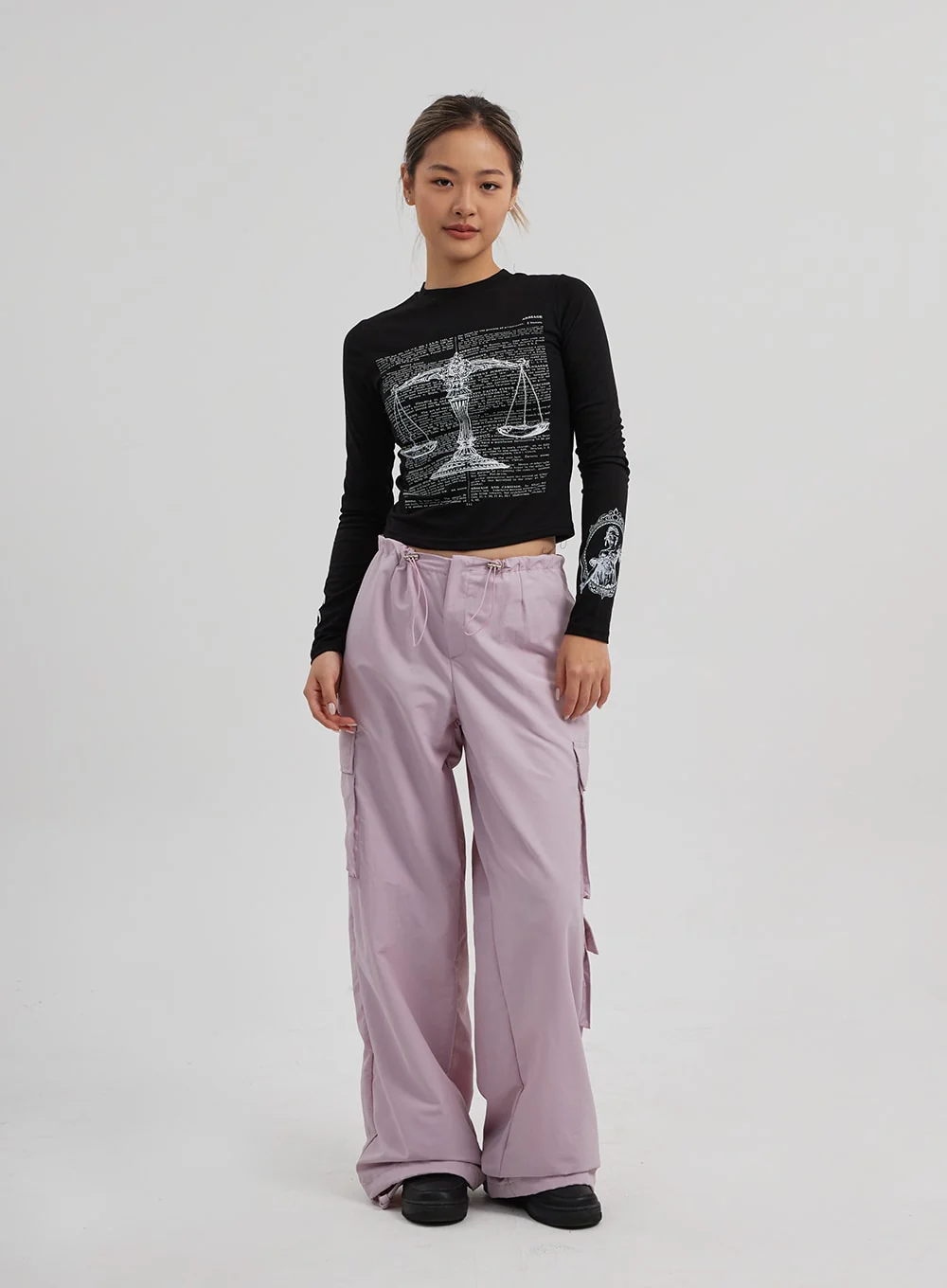 Drawstring Cargo Baggy Pants CF313 - Image 14