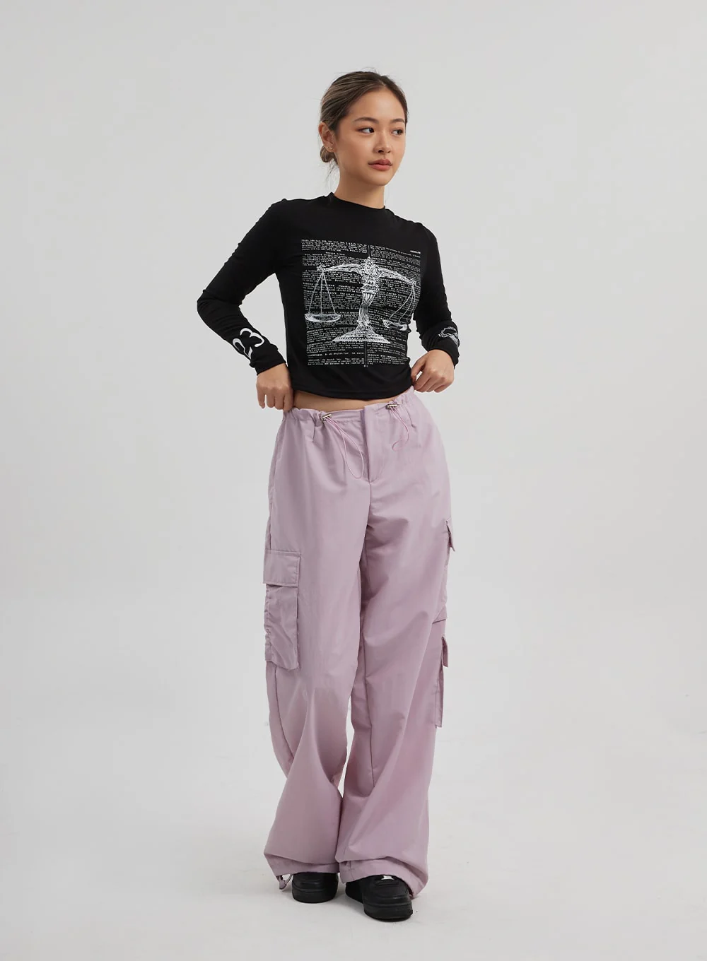 Drawstring Cargo Baggy Pants CF313 - Image 4