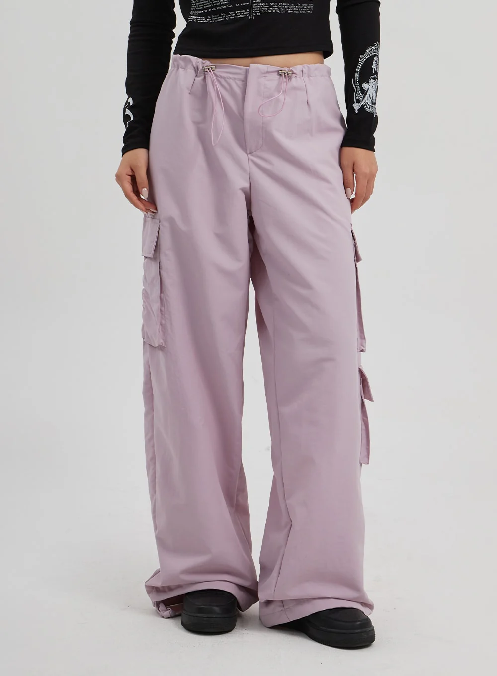Drawstring Cargo Baggy Pants CF313 - Image 9