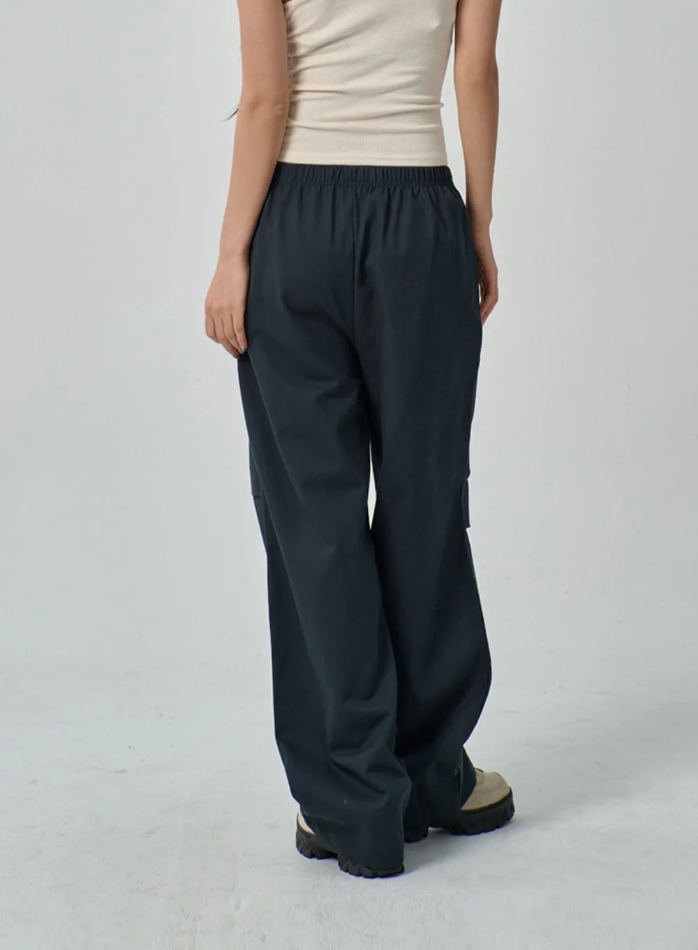 Drawstring Wide Track Pants IF314 - Image 3