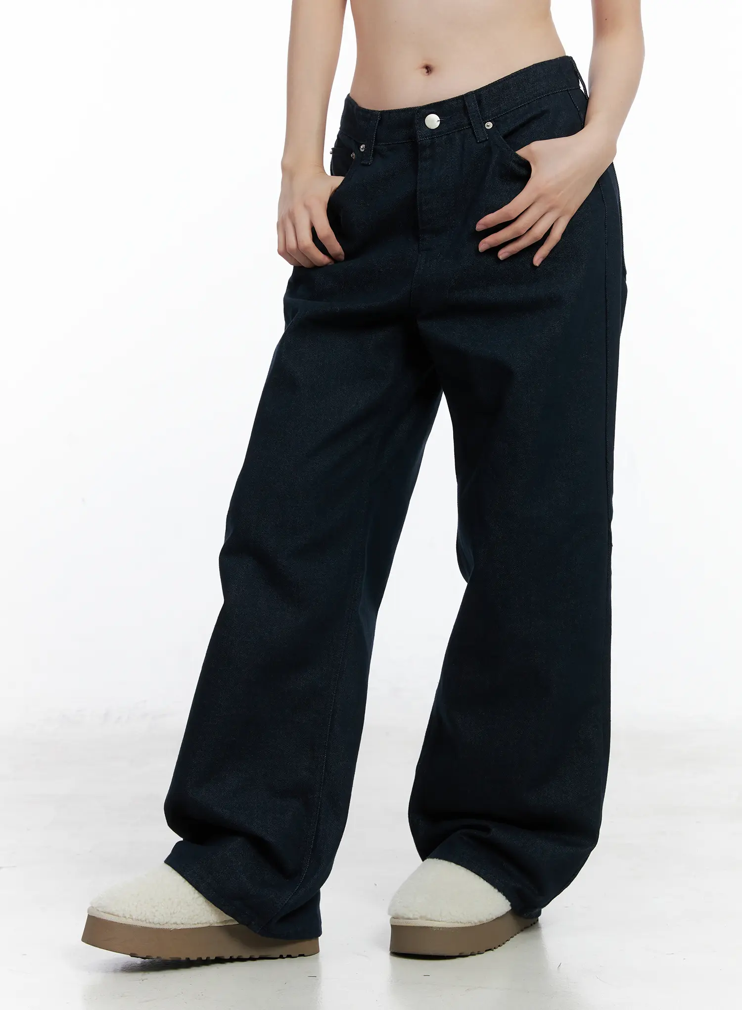 Drew Non-Fade Relaxed Fit Wide Jeans CN519 - Image 3