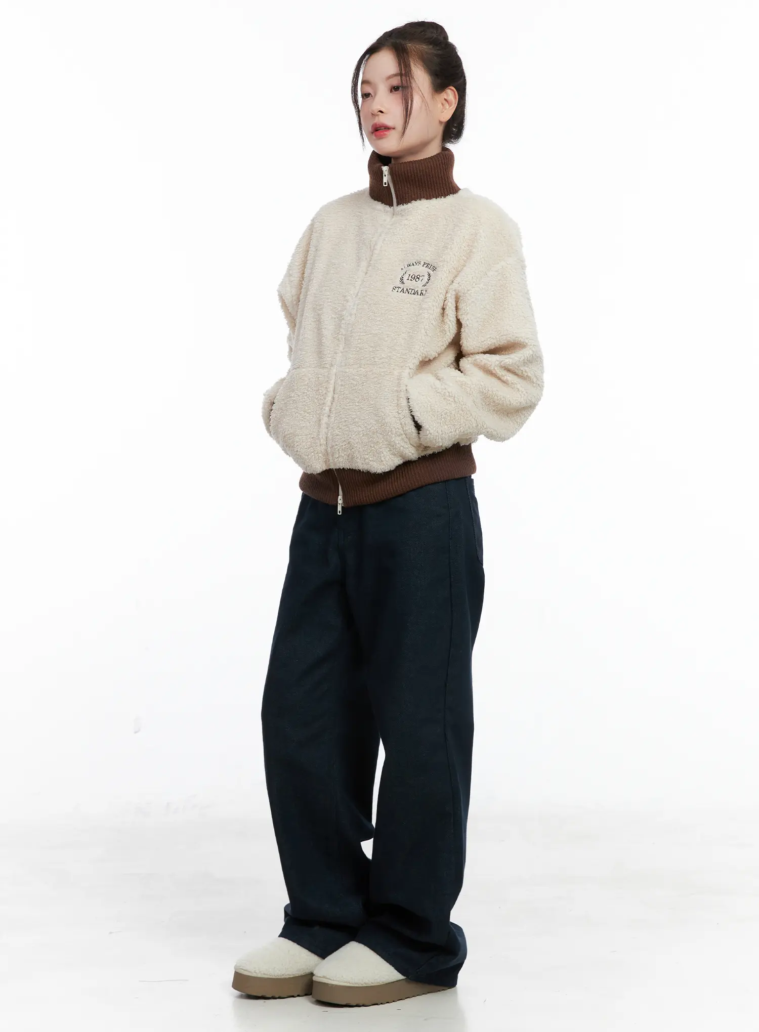Drew Non-Fade Relaxed Fit Wide Jeans CN519 - Image 4