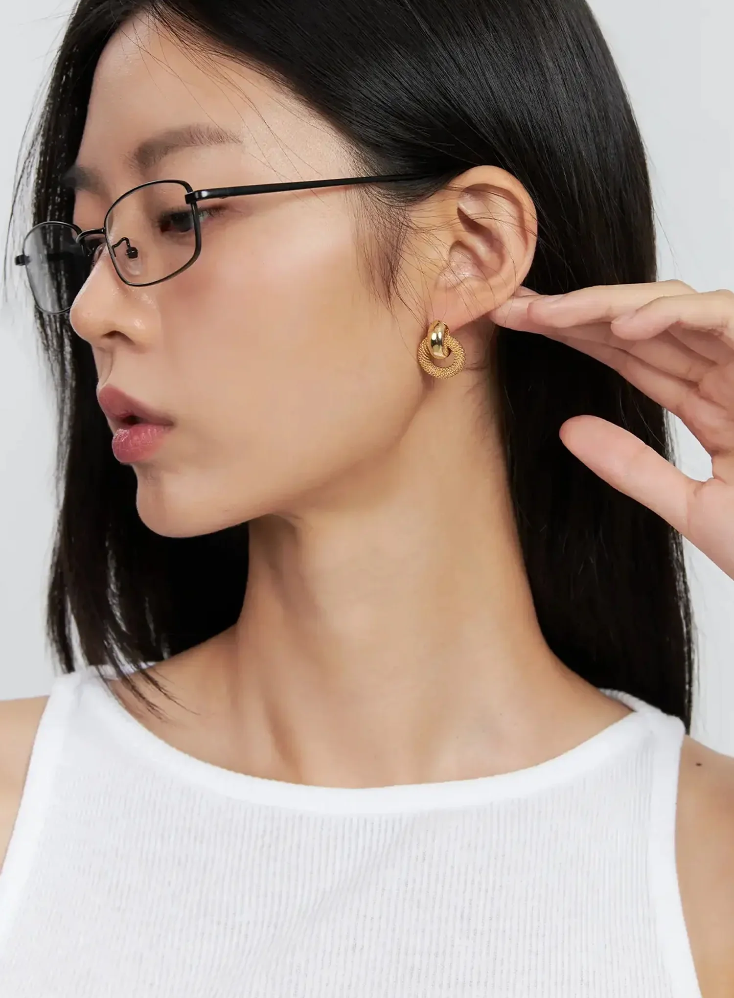 Dual Layer Earrings IS515 - Image 4