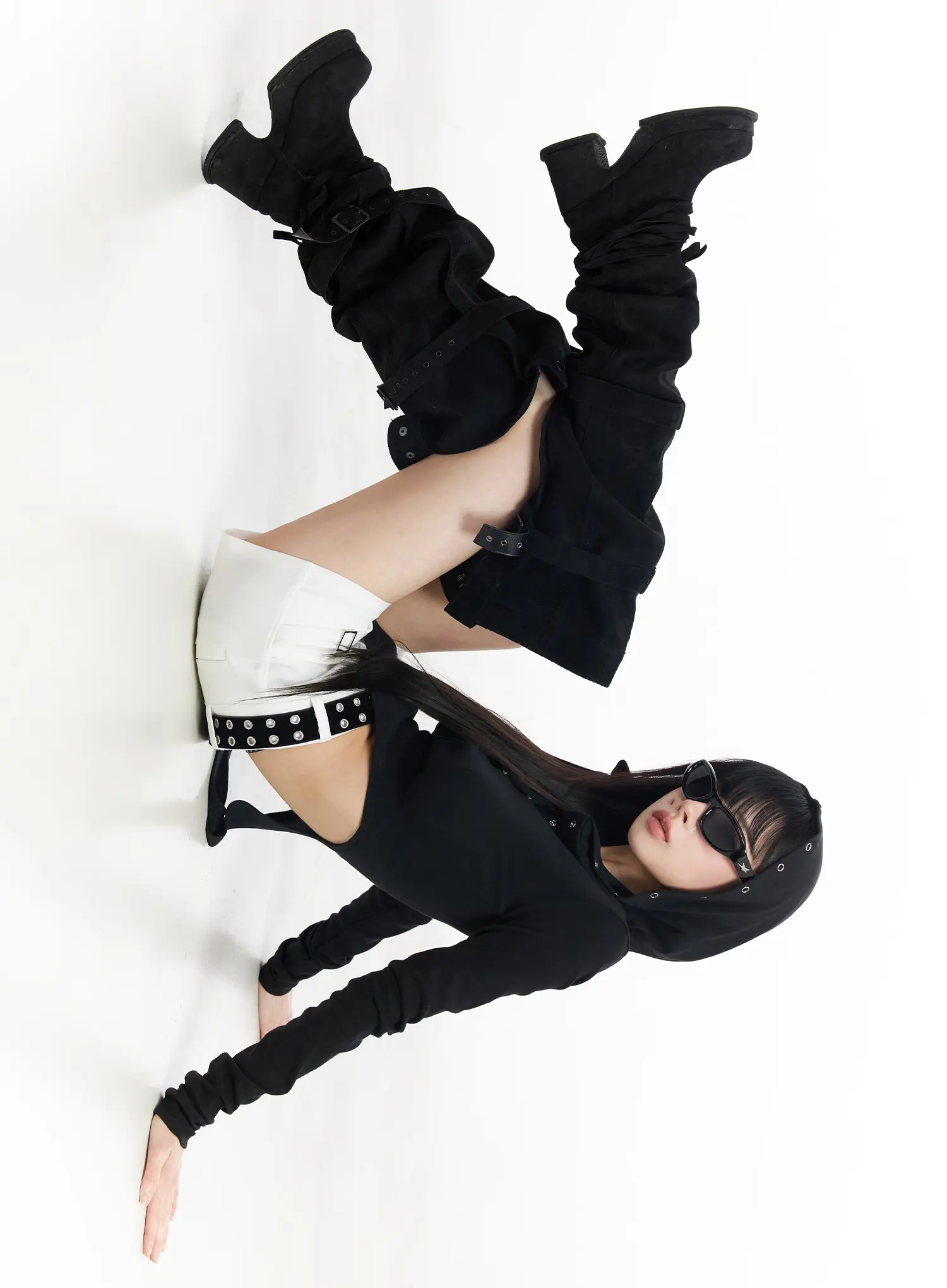 Edgy Cutout Hooded Bodysuit CF519