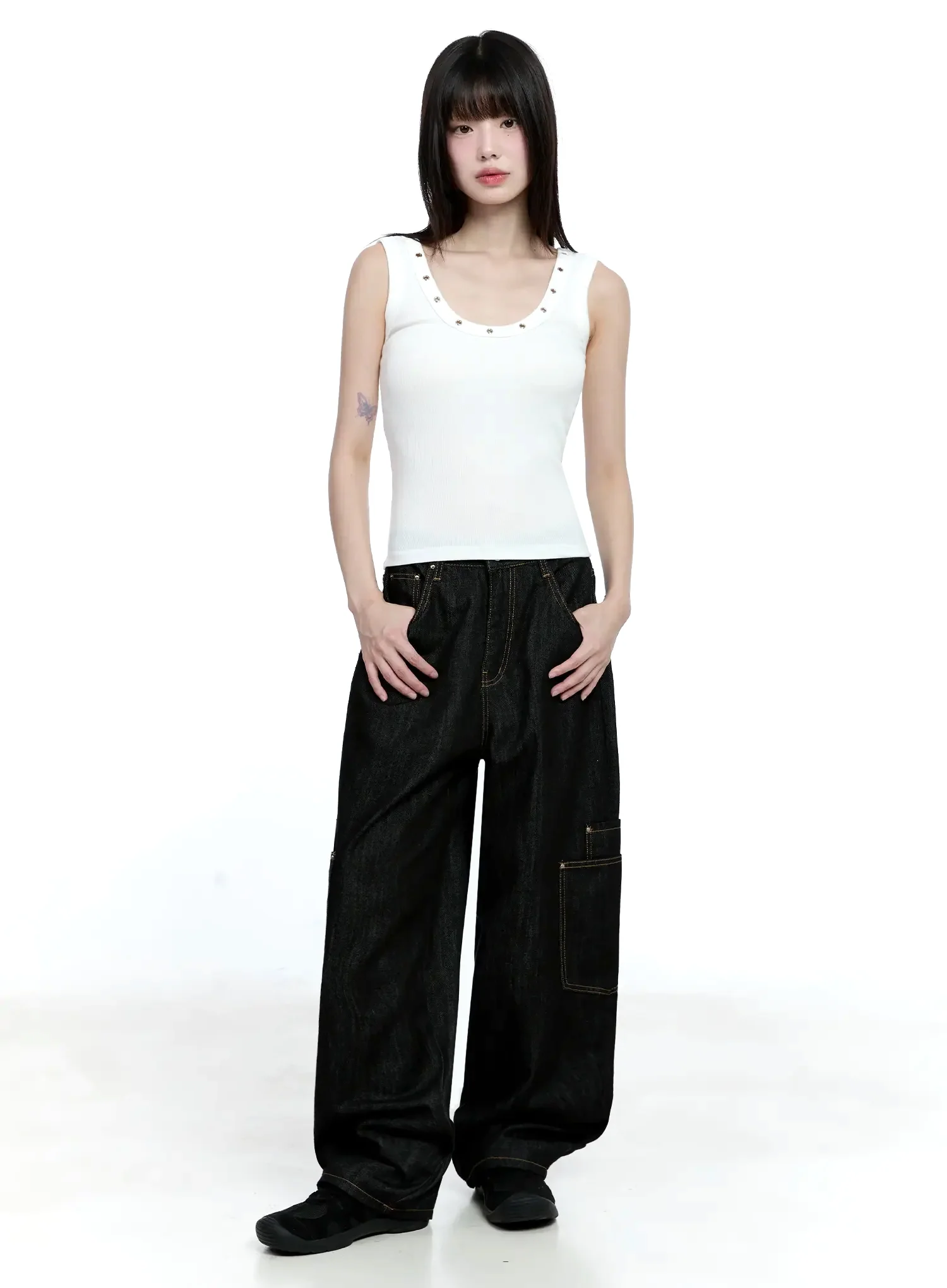 Edgy Eyelet Tank Top IG508 - Image 6